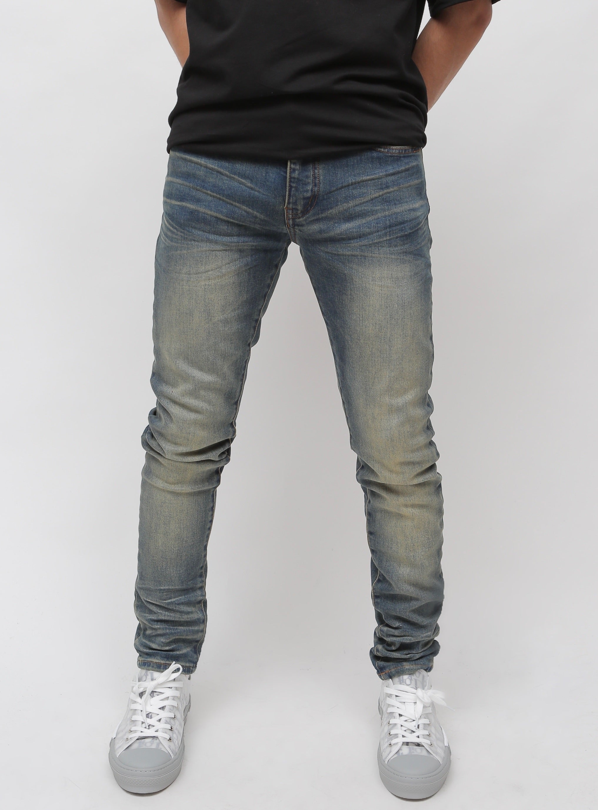 Whiskey Faded Wash Skinny Denim