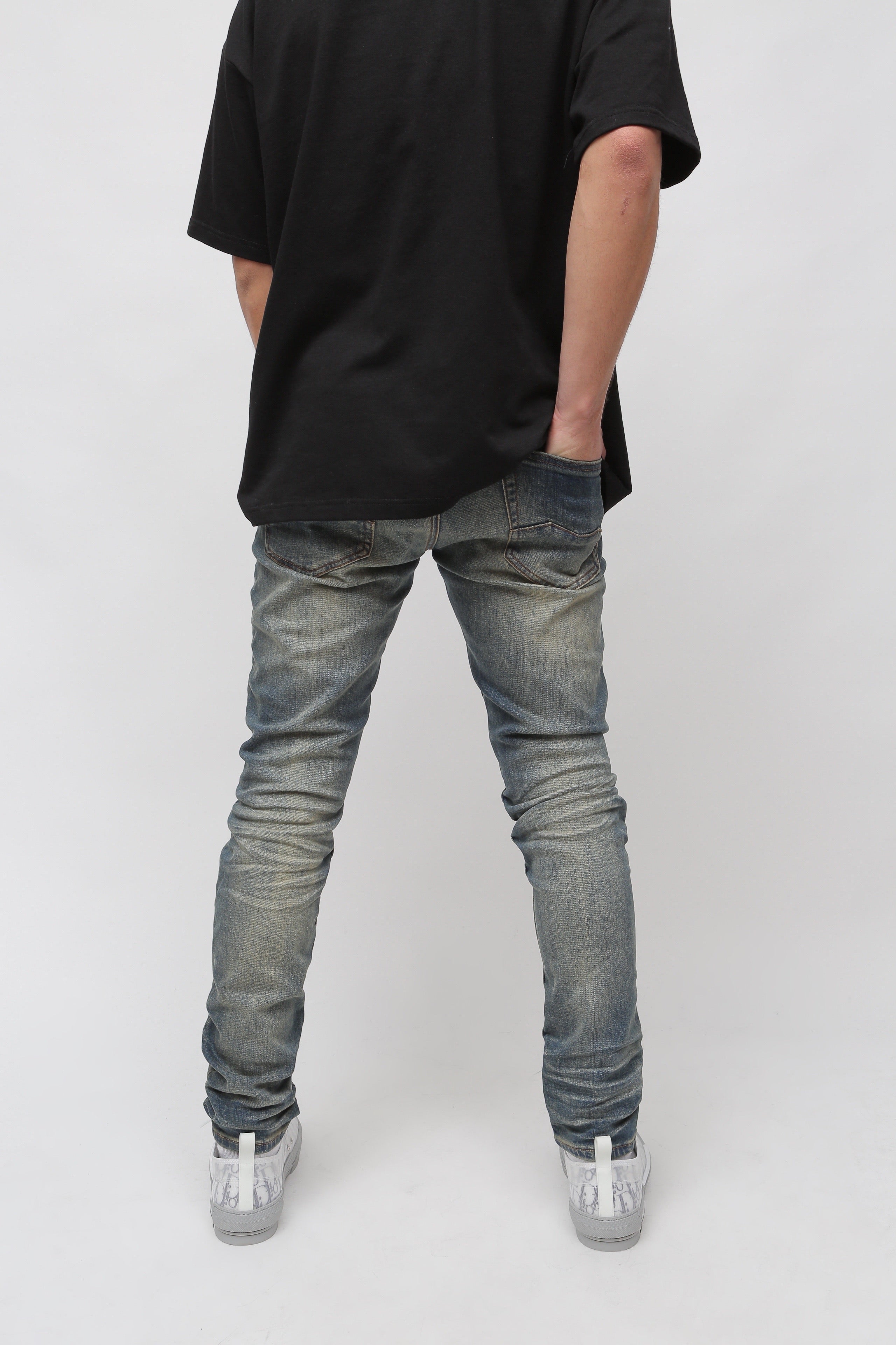 Whiskey Faded Wash Skinny Denim