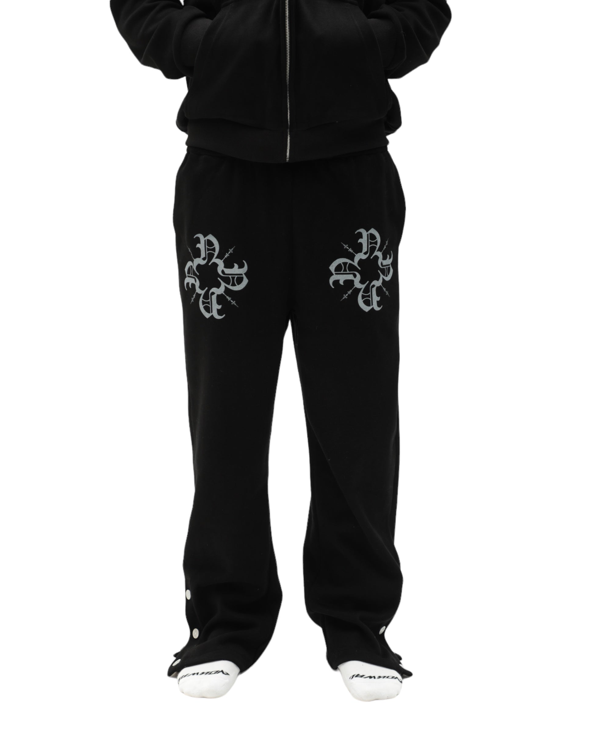 Monogram Flared Sweats Black - Large Only