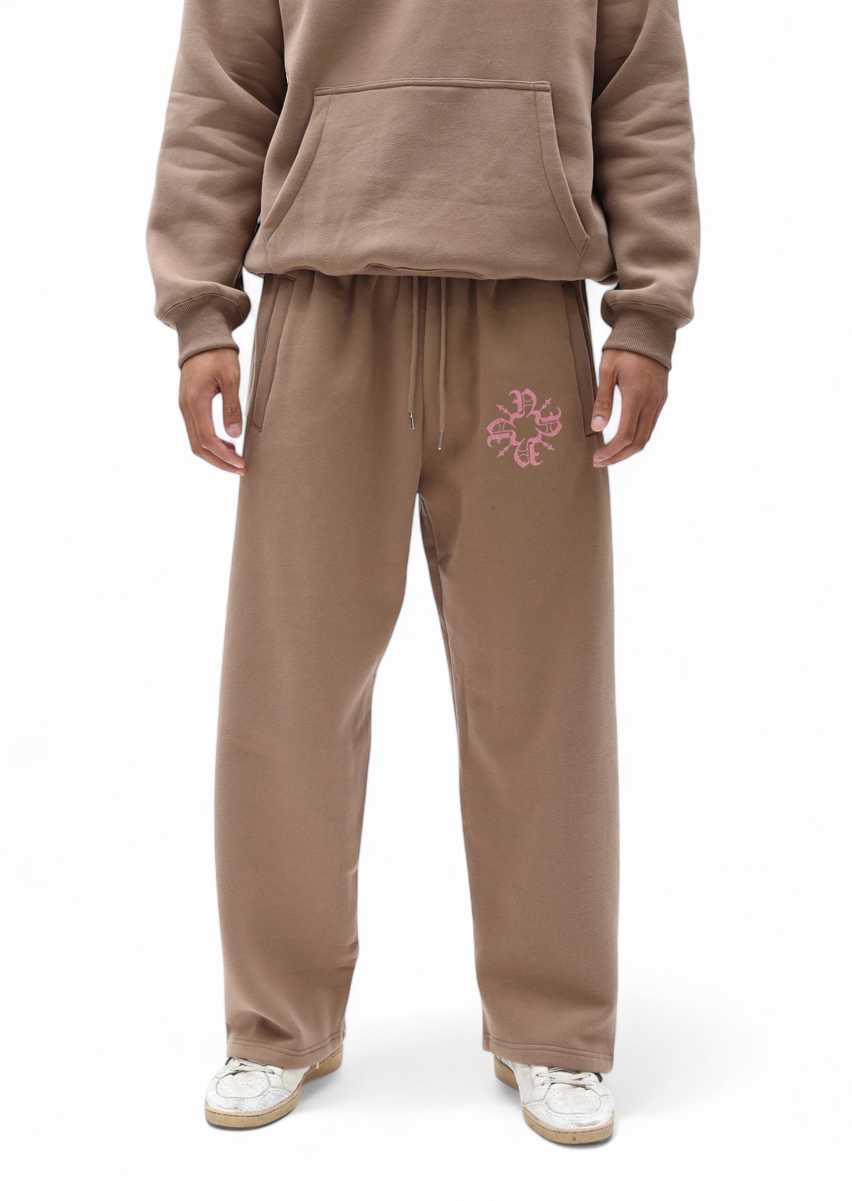 Monogram Straight Leg Essential Sweats Brown