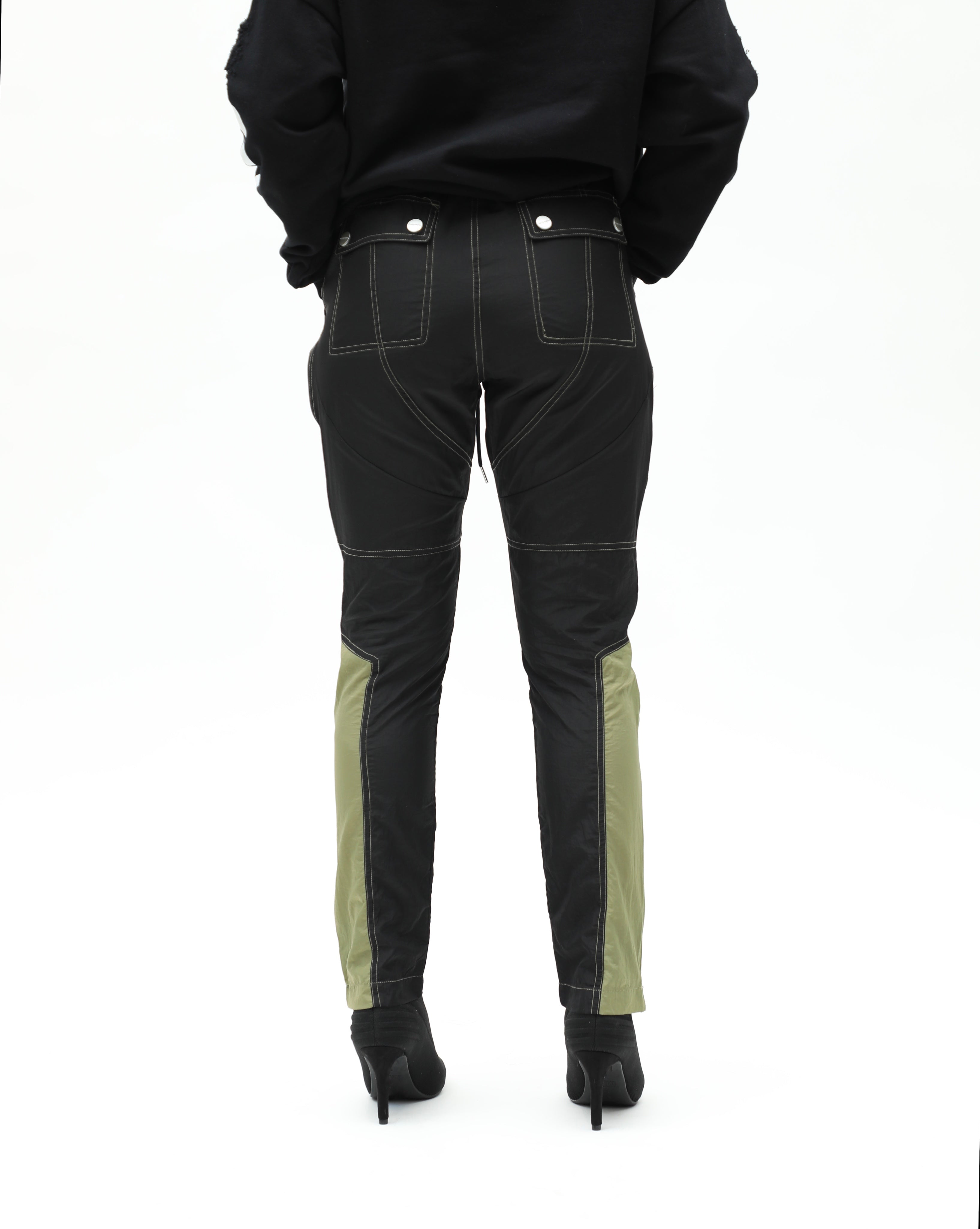 Unisex Two Tone Parachute Skinny Track Pants