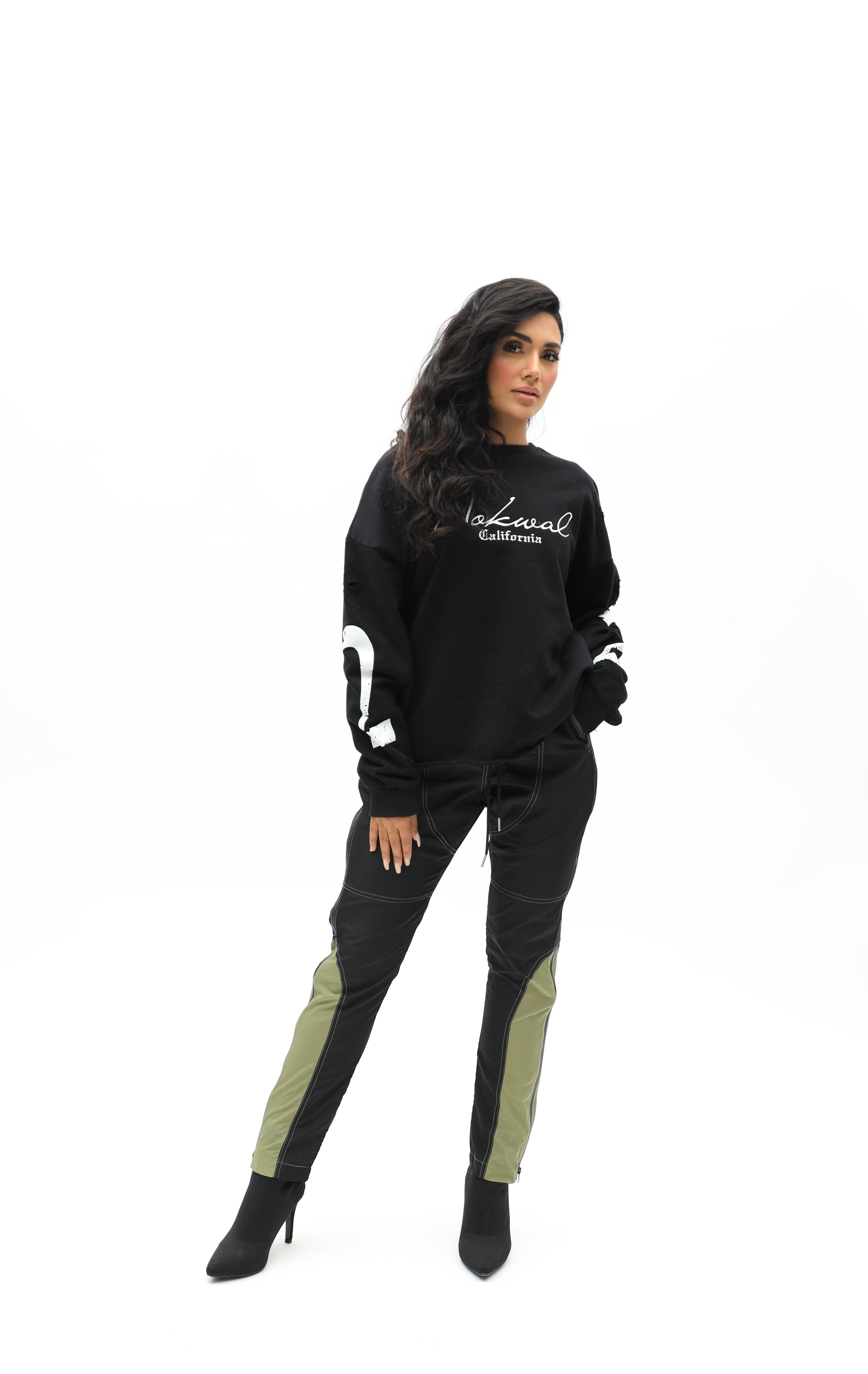 Unisex Two Tone Parachute Skinny Track Pants