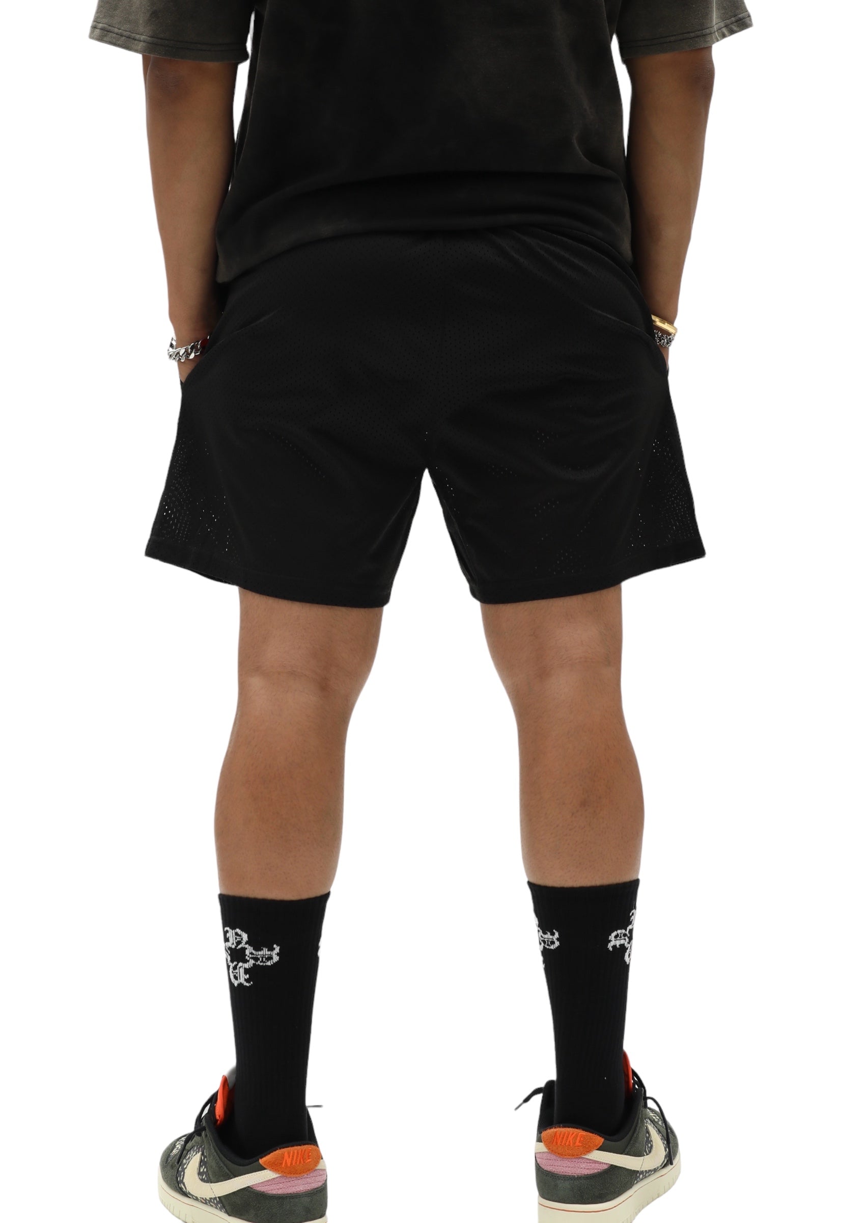 Monogram Sports Mesh Shorts - Black