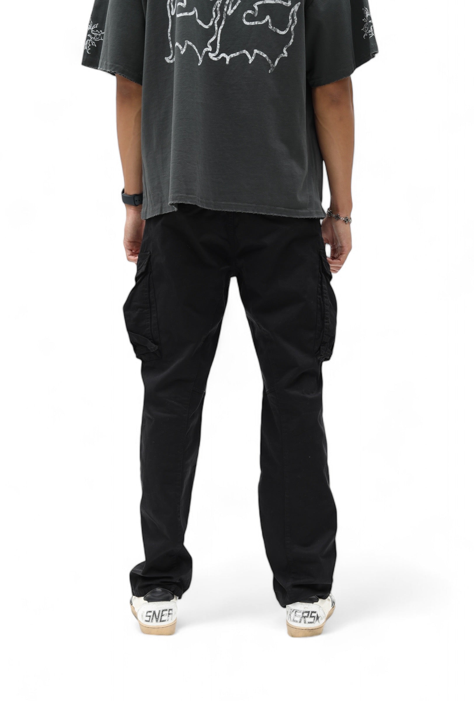 Black Cargo Chinos