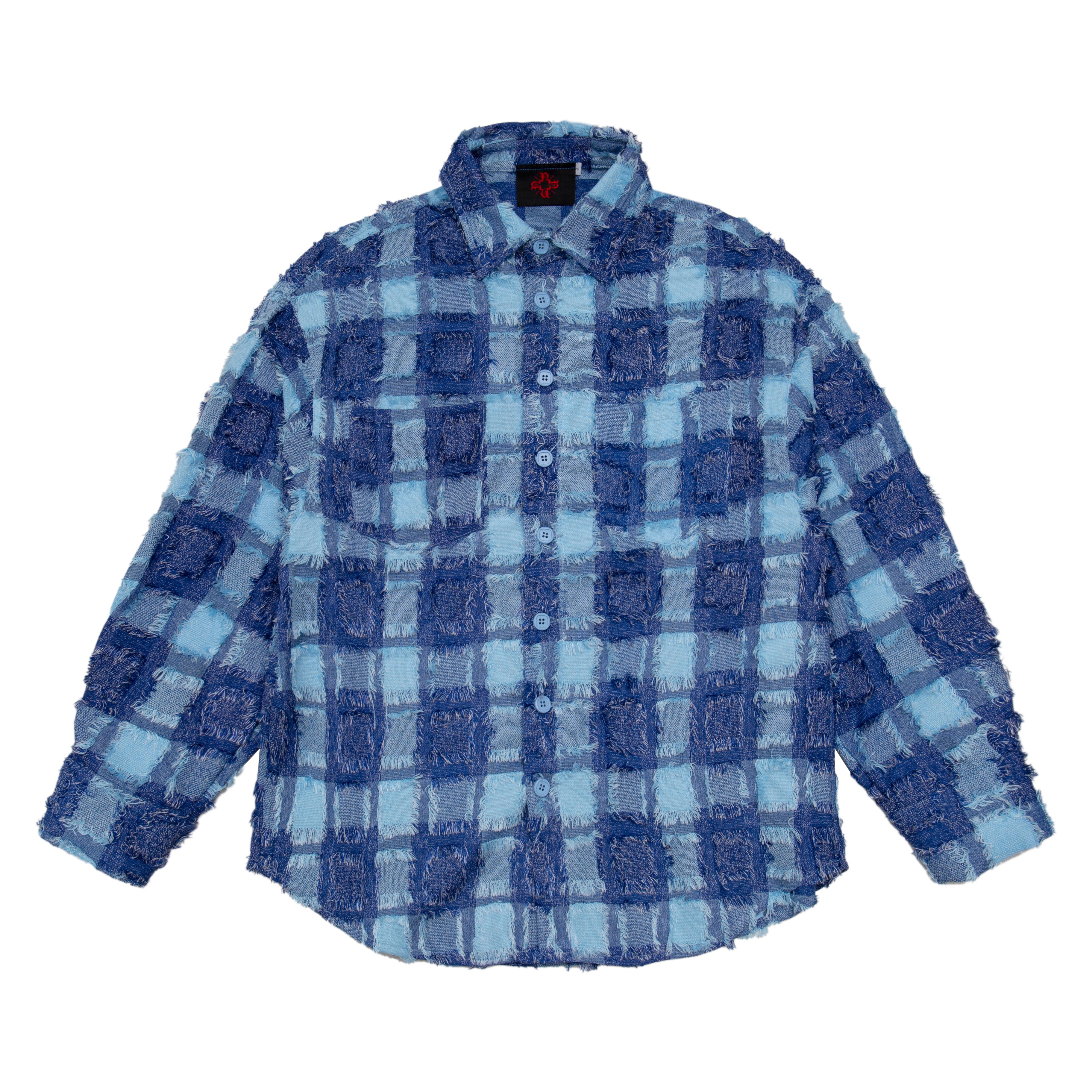 Loose Thread Flannel Blue Plaid