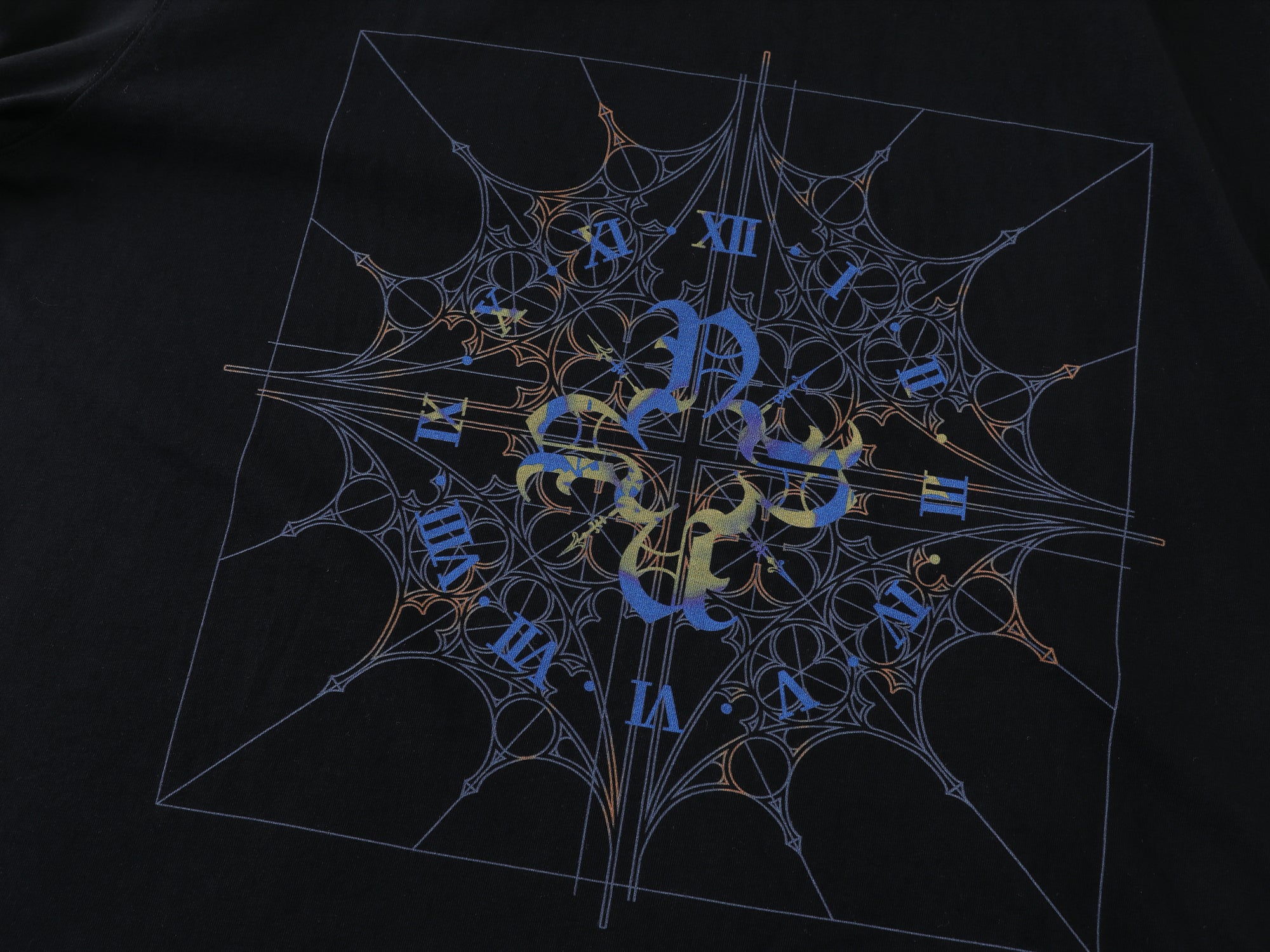 Monogram Clock Tee -Black