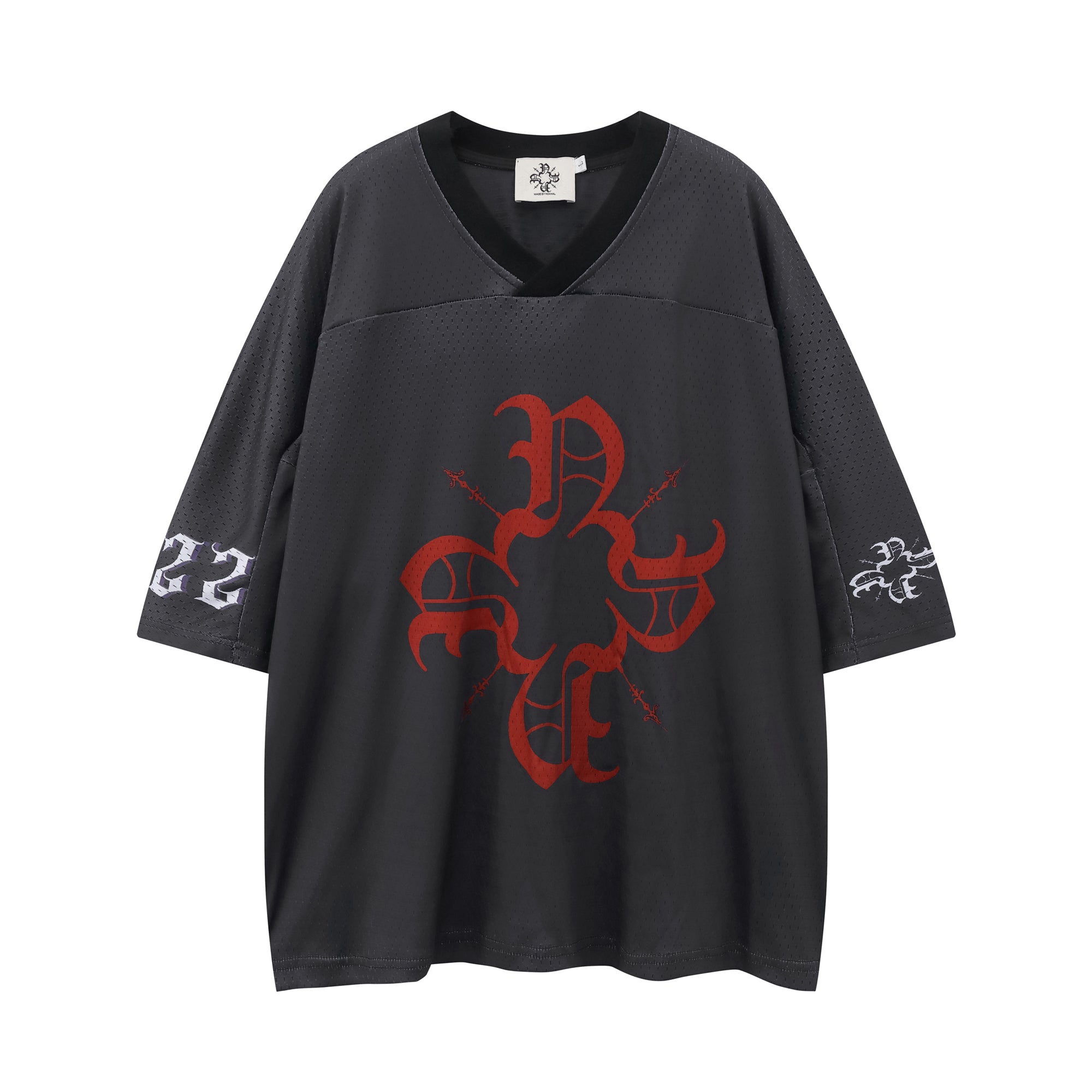 Monogram Black Mesh Cropped Jersey