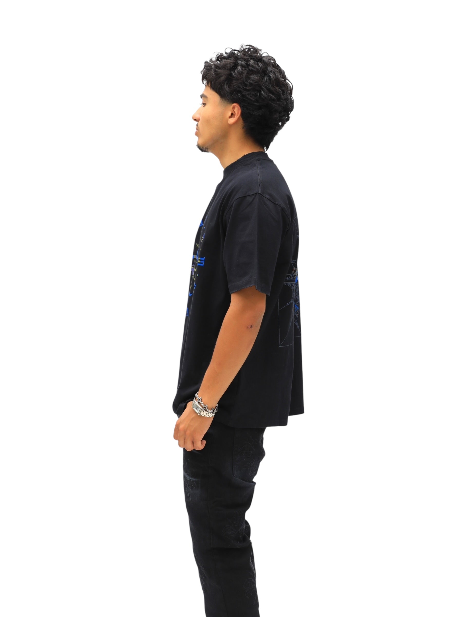 Monogram Clock Tee -Black