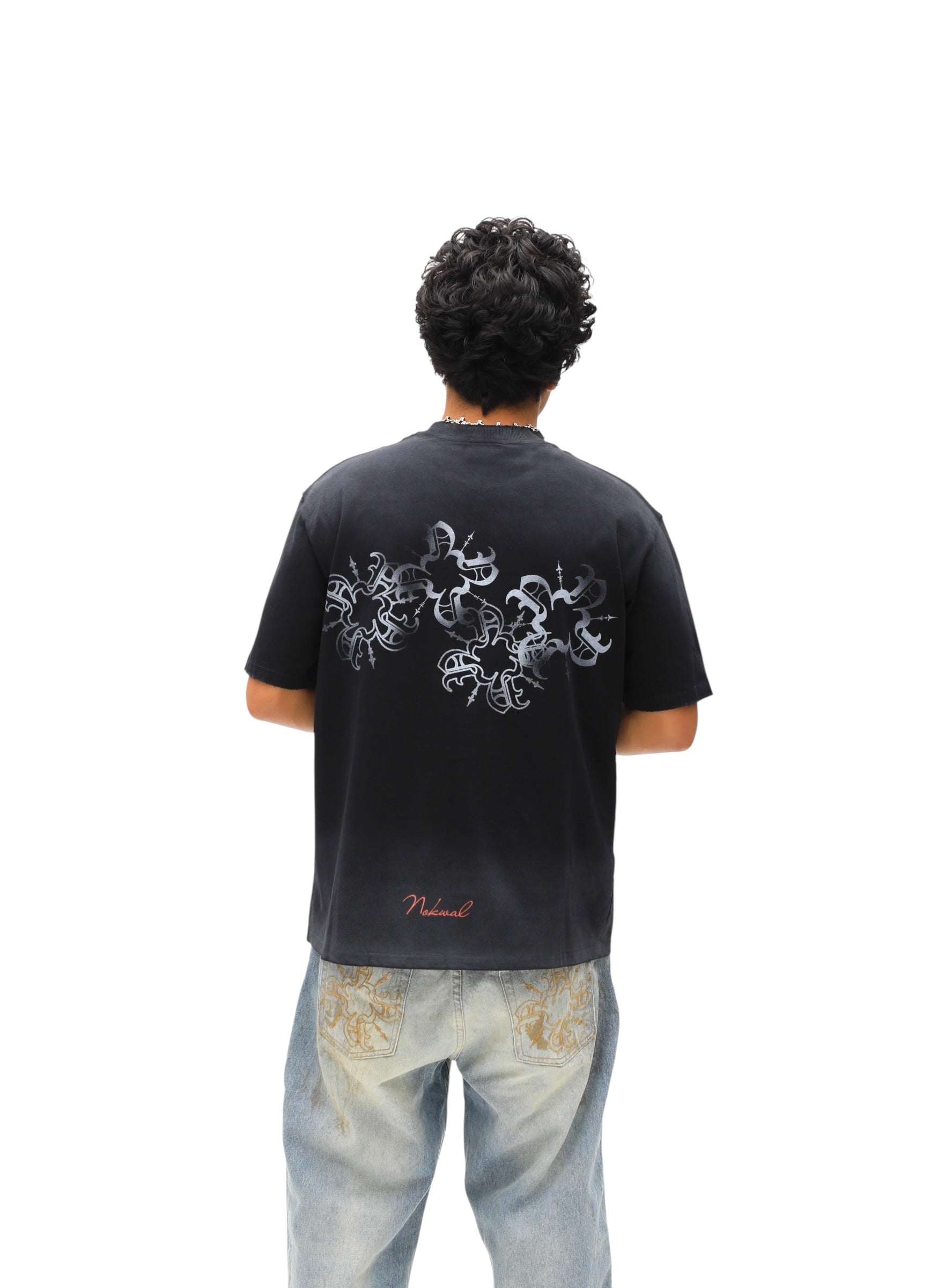 Splatter Monogram Tee Black