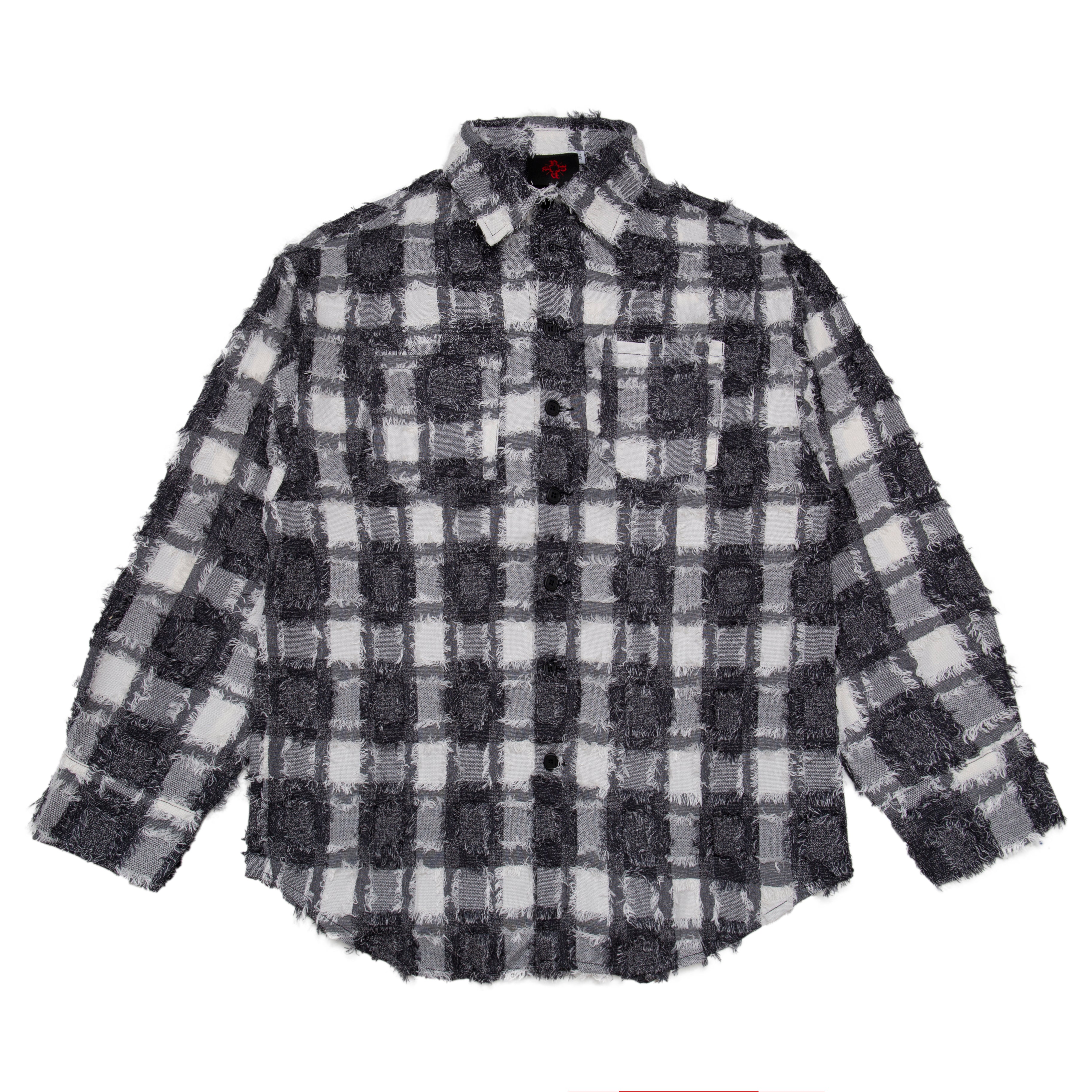 Loose Thread Flannel Black/White