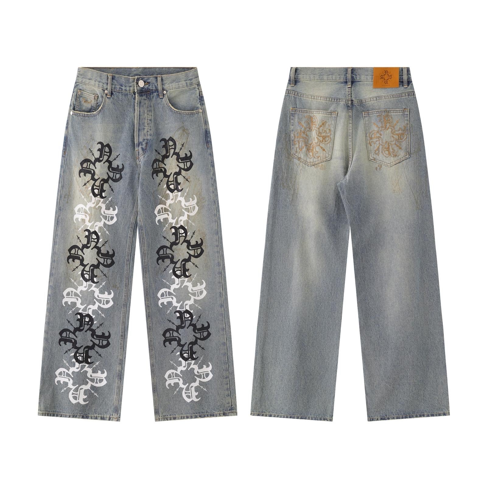 Inner Locking Monogram Straight Leg Denim