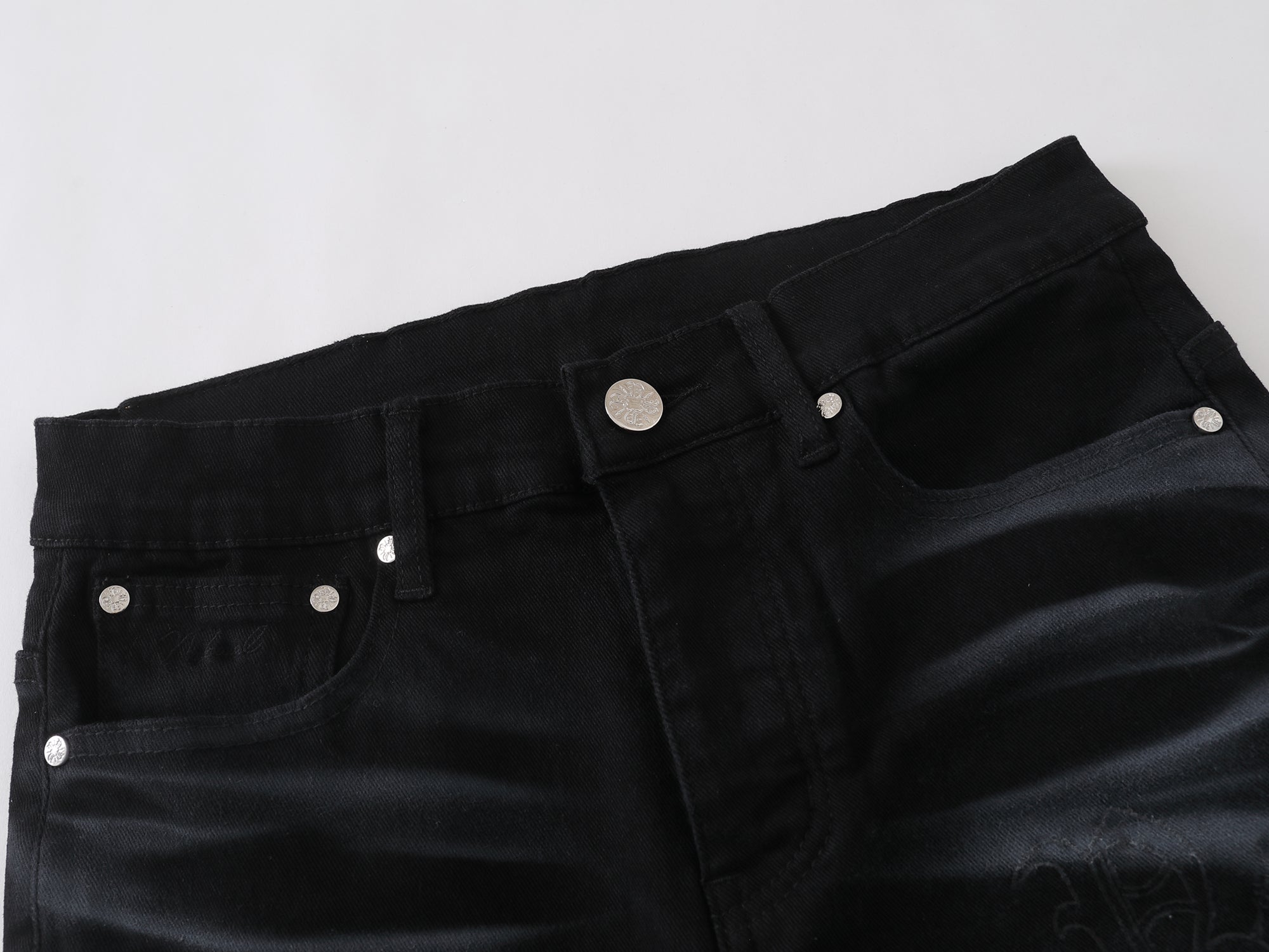 Shadow Monogram Flare Denim – Black