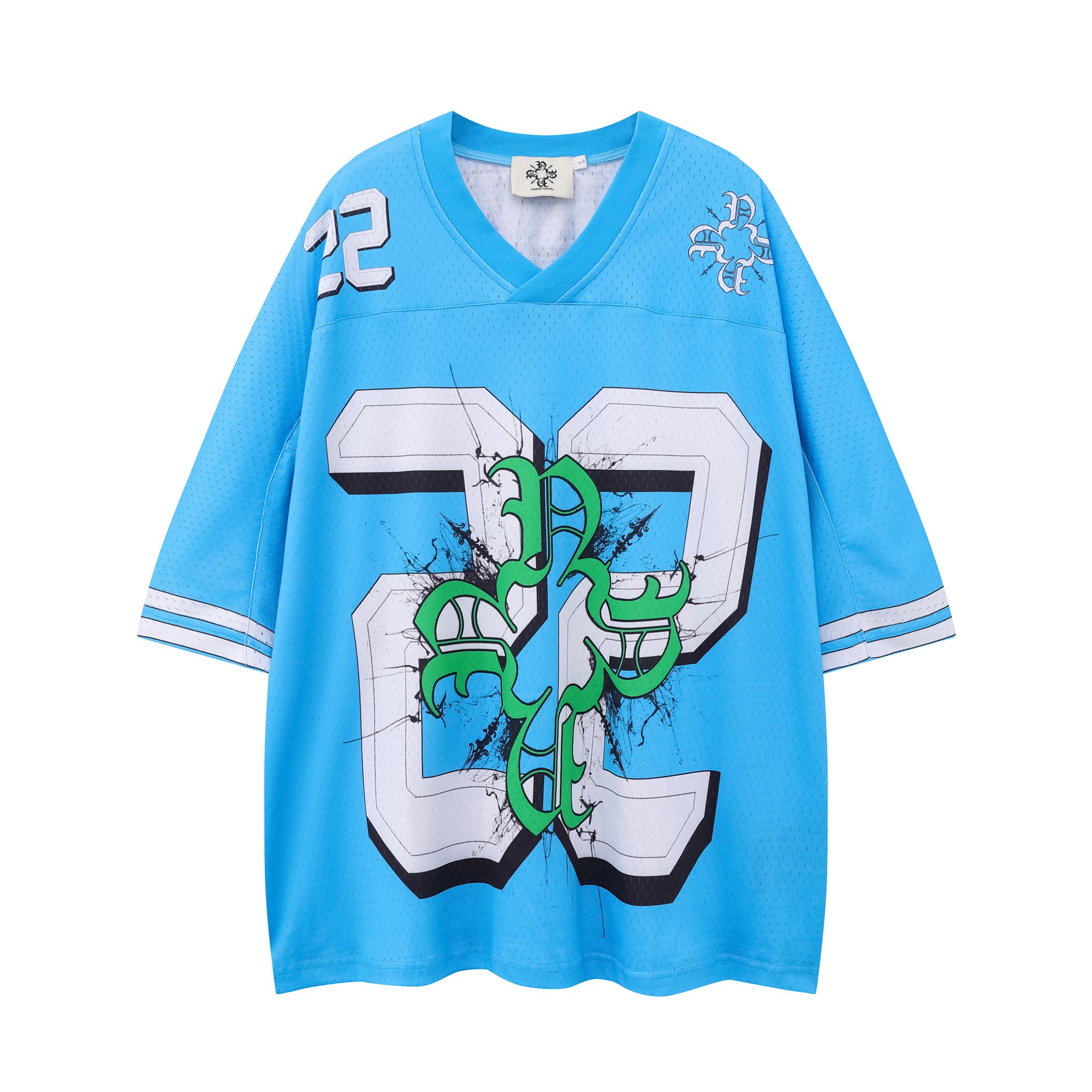 Monogram Blue Mesh Cropped Jersey