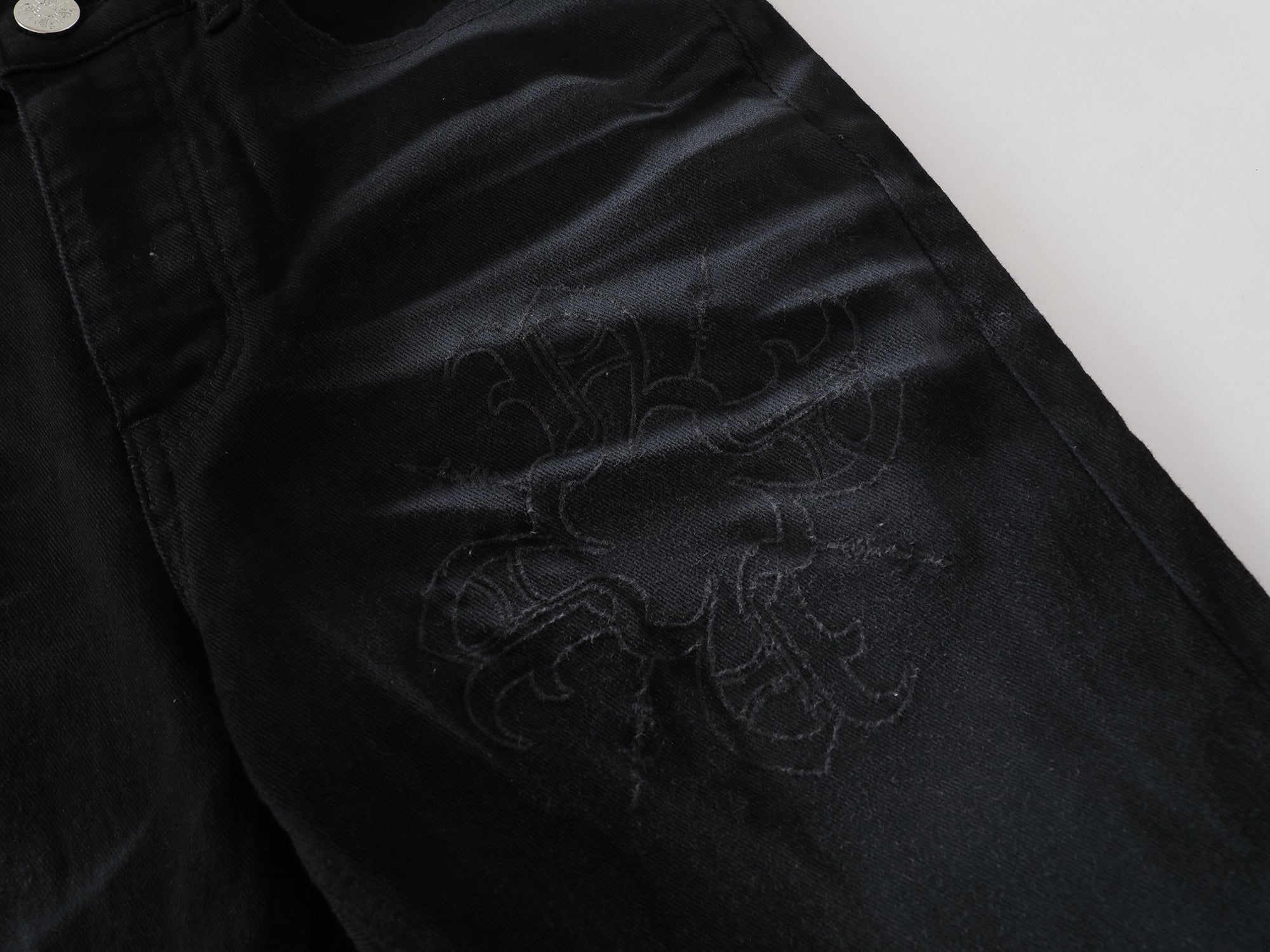 Shadow Monogram Flare Denim – Black