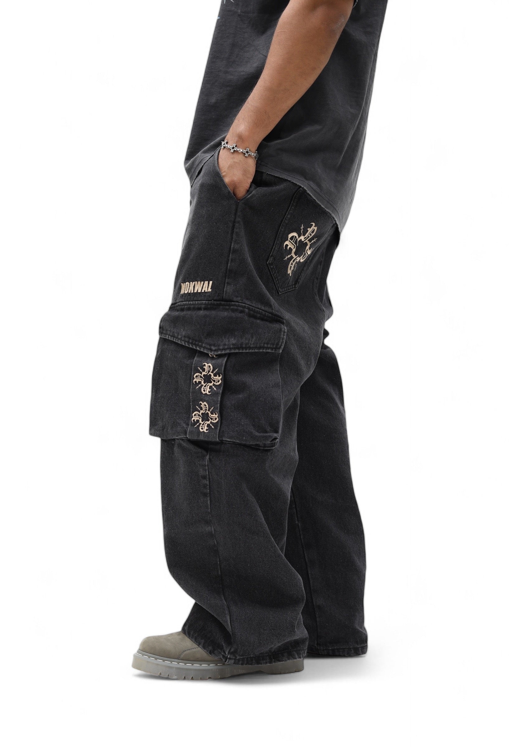 Monogram Black Denim Cargo