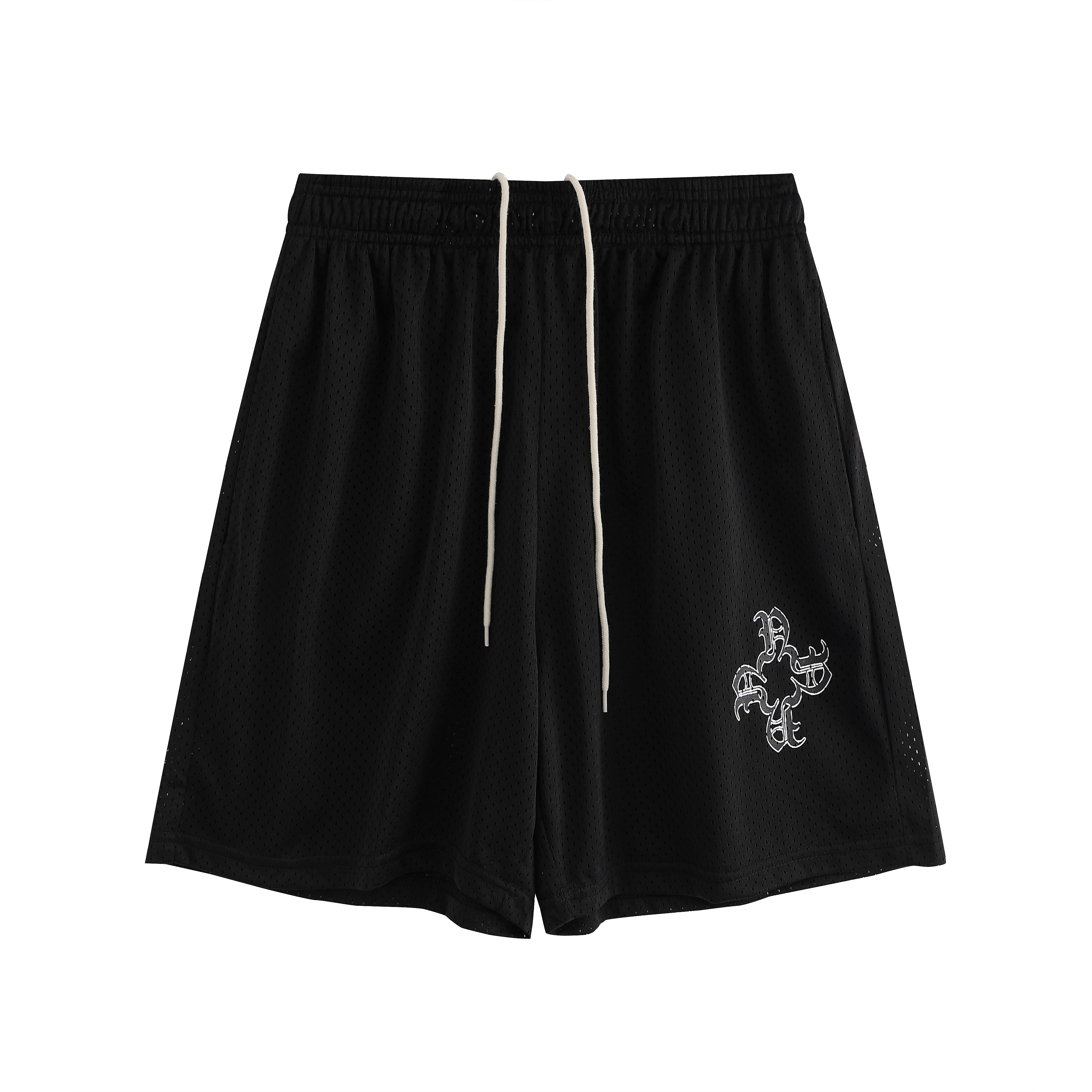 Monogram Sports Mesh Shorts - Black