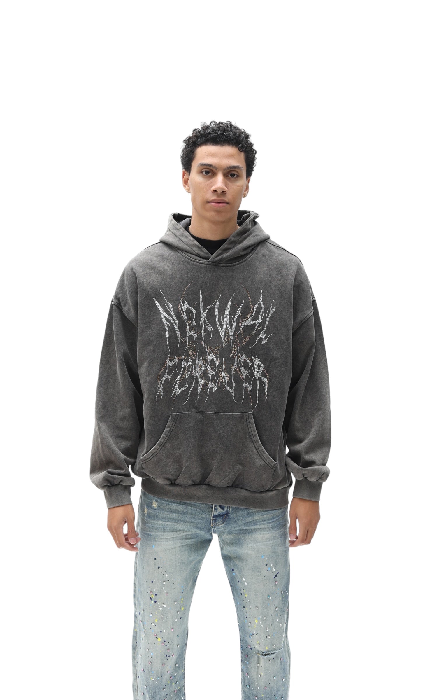 NOKWAL Forever written in Rhinestone Hoodie