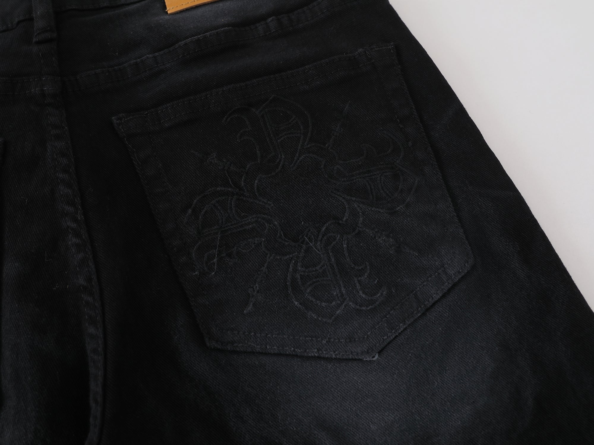 Shadow Monogram Flare Denim – Black