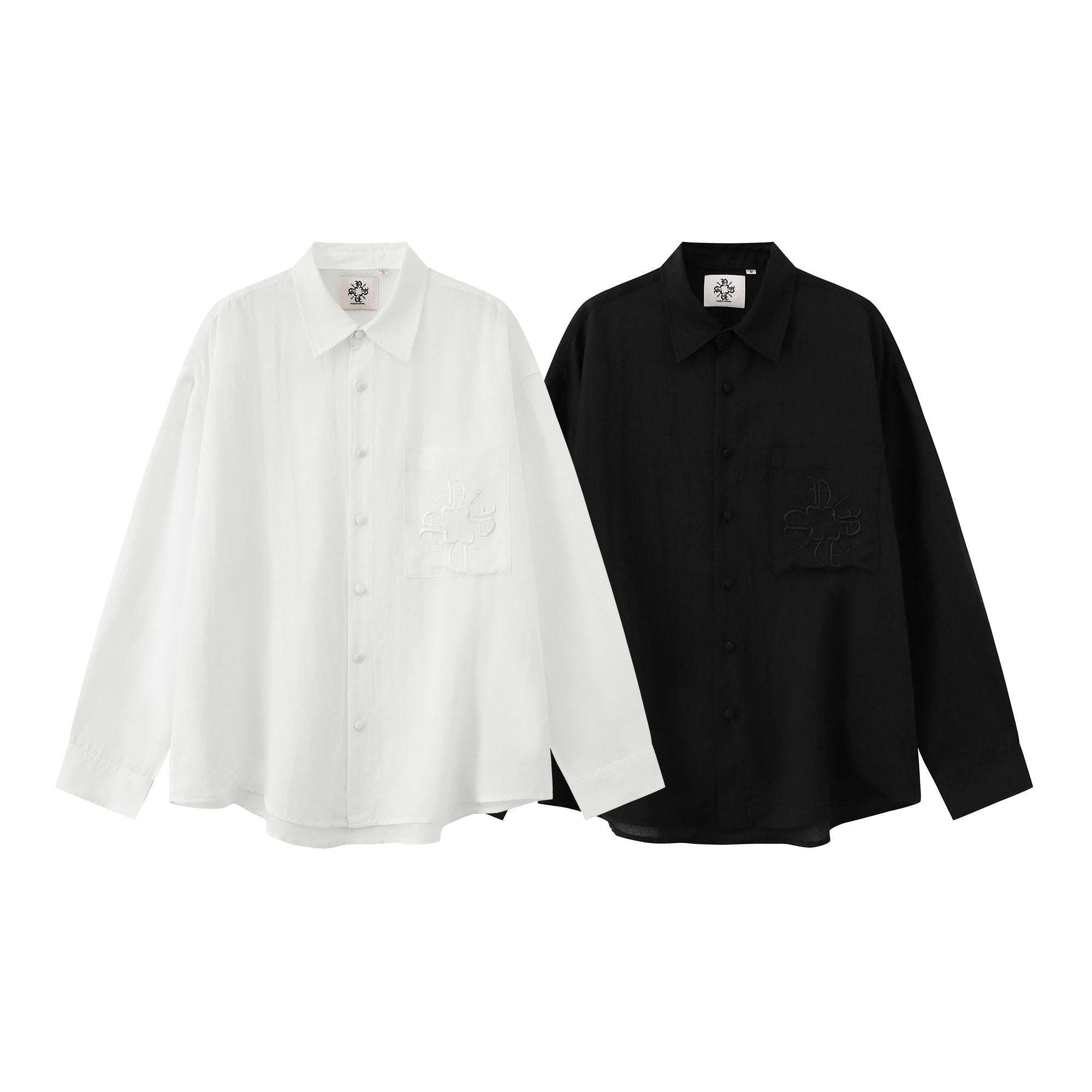 Long Sleeve Button Down Monogram Bloom Shirt