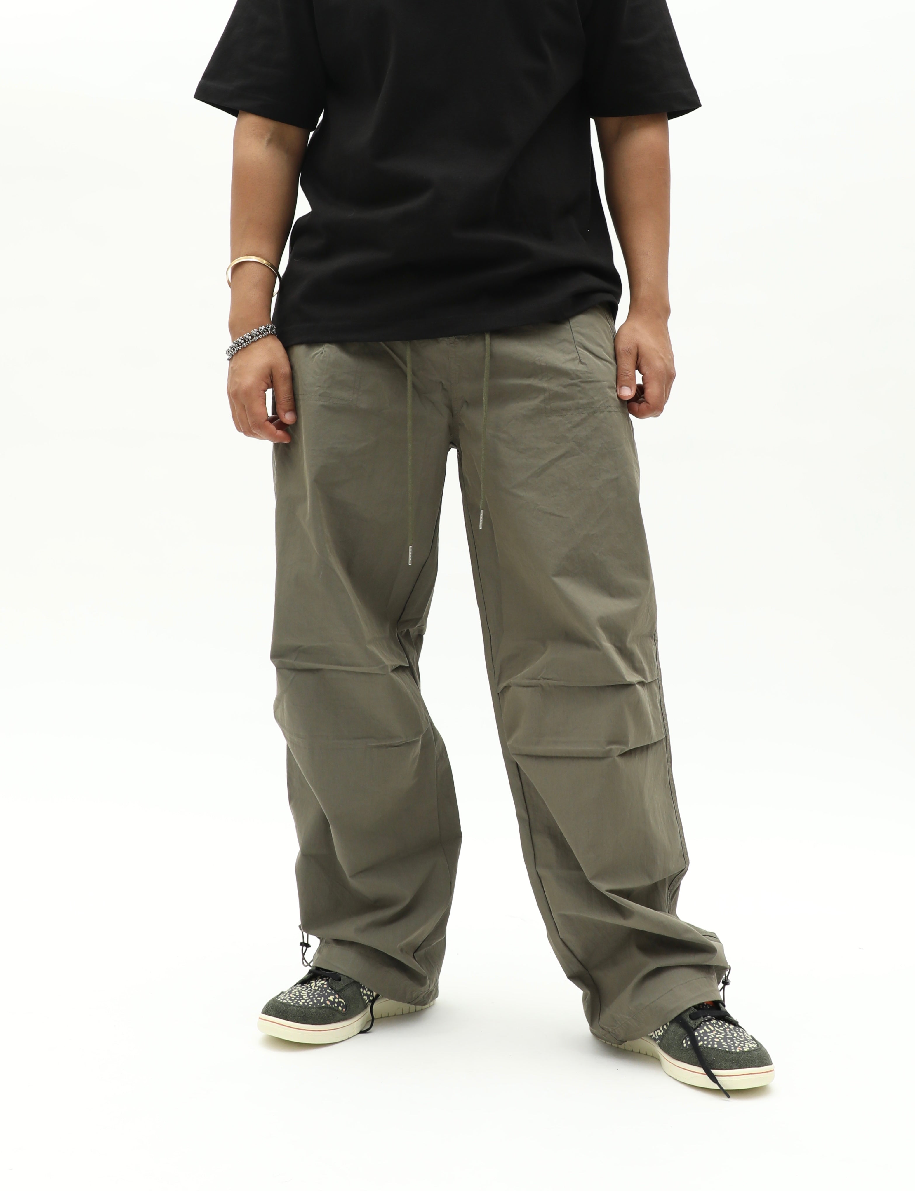 Tech Baggy Trousers - Olive