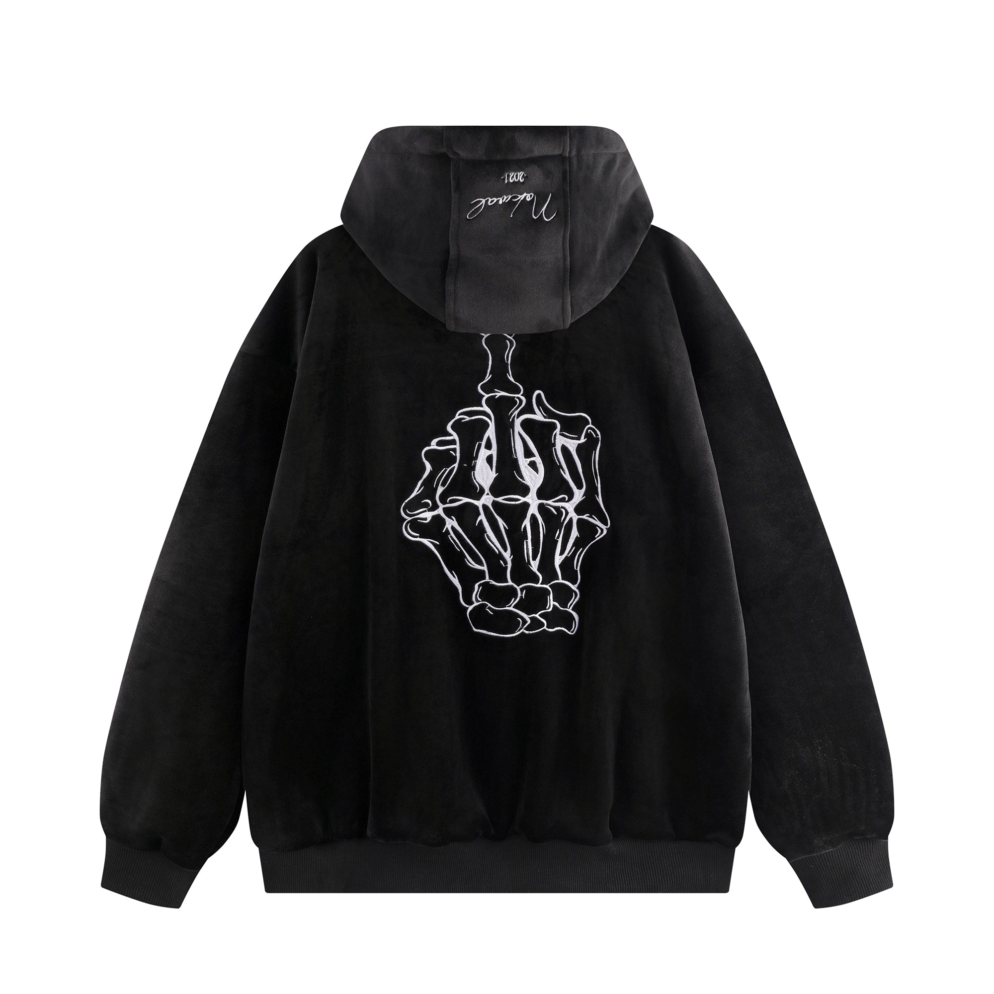 Velvet Middle Finger Hoodie