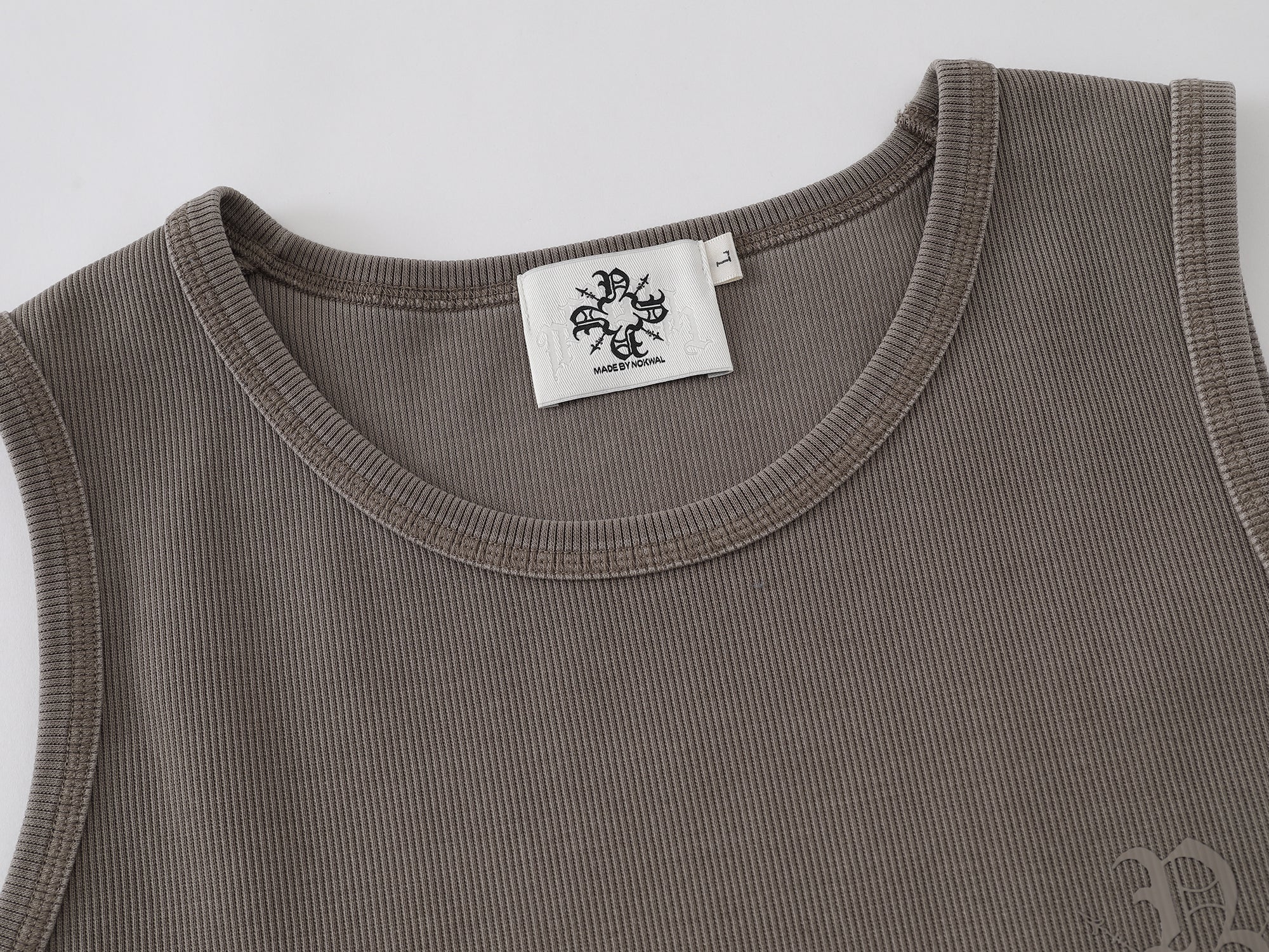 Monogram Tank Top Stone Brown