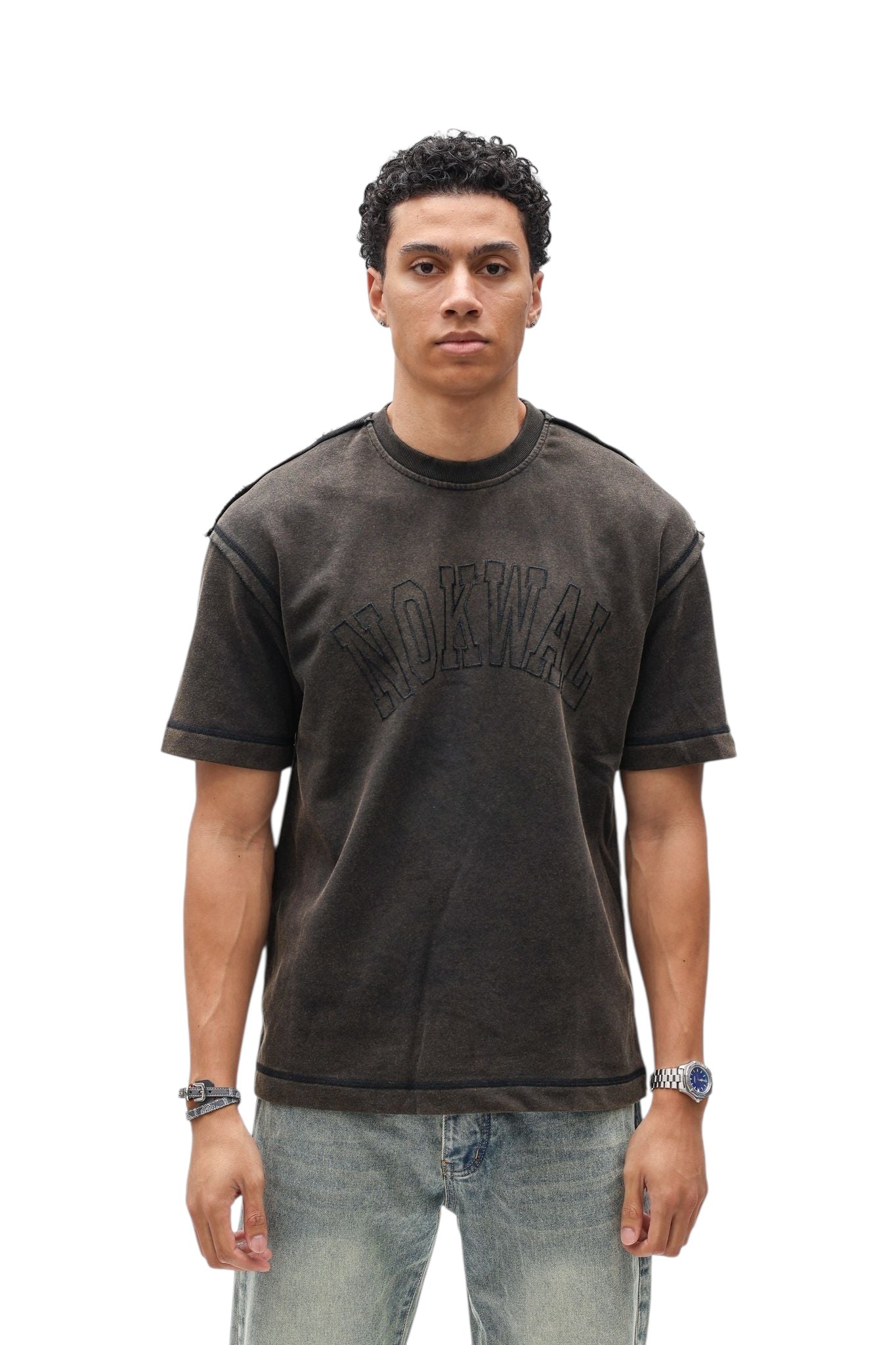 Inside-Out Bronze Varsity Nokwal Logo Tee