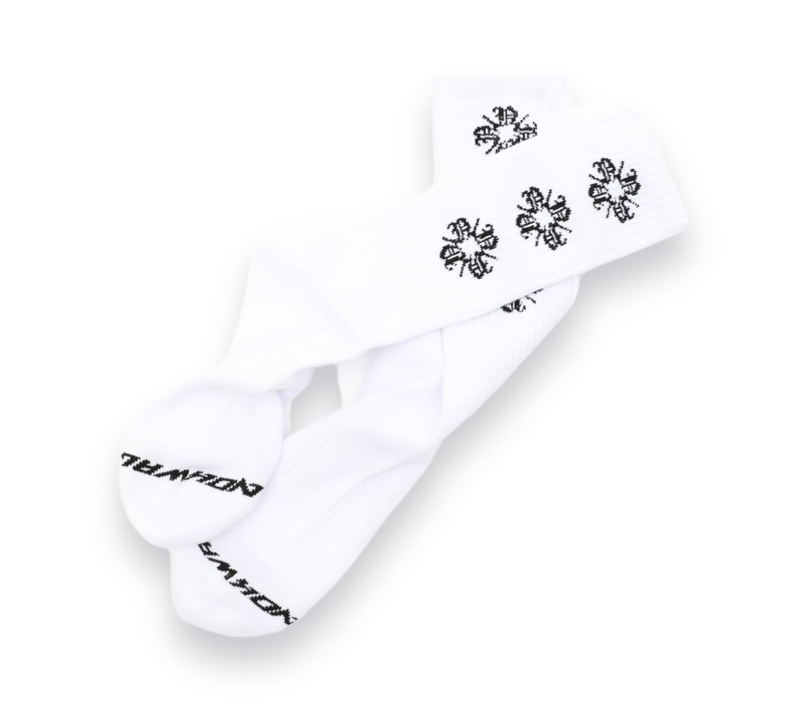 Three Monogram Logo Full Solid Socks