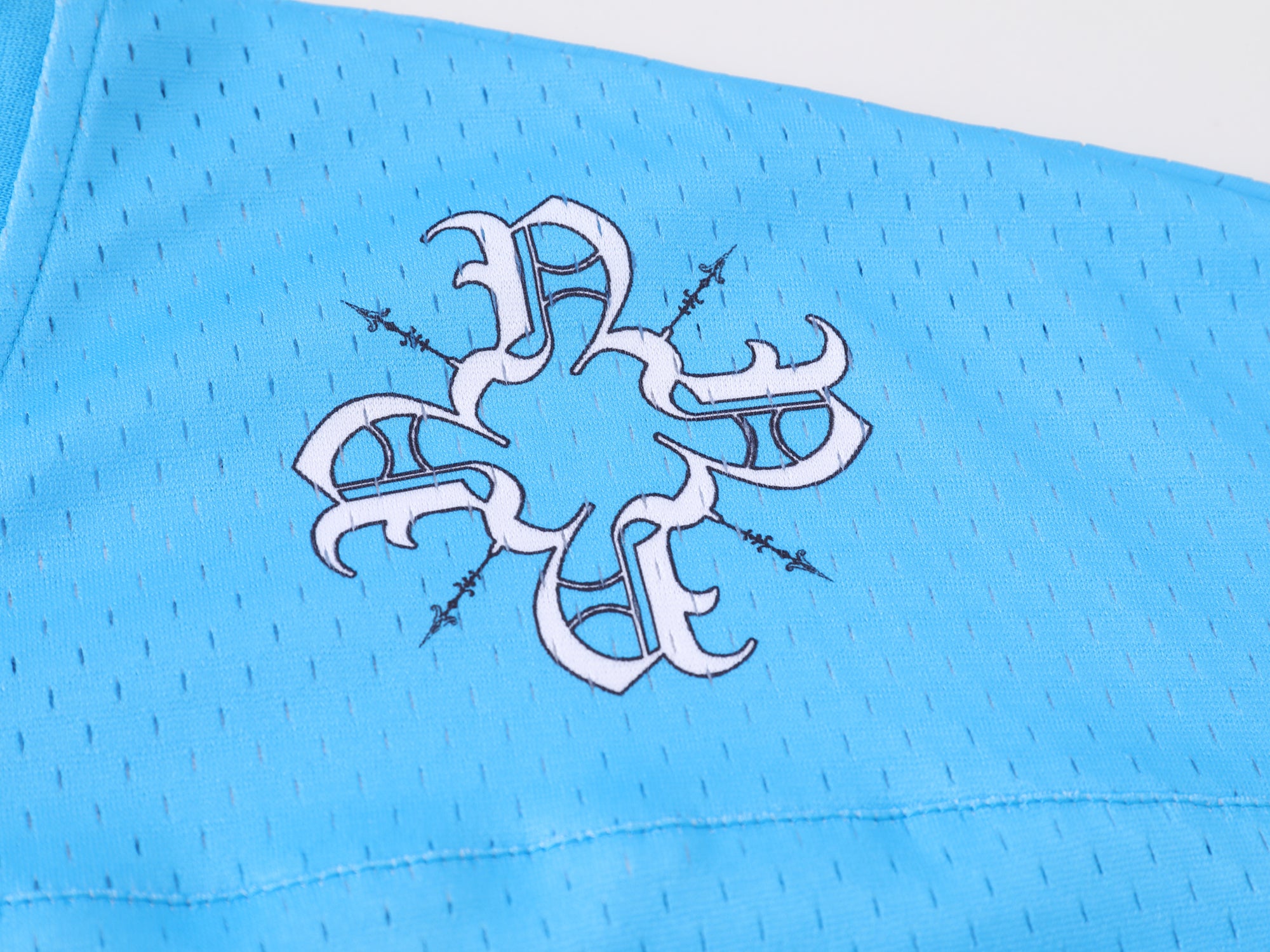 Monogram Blue Mesh Cropped Jersey