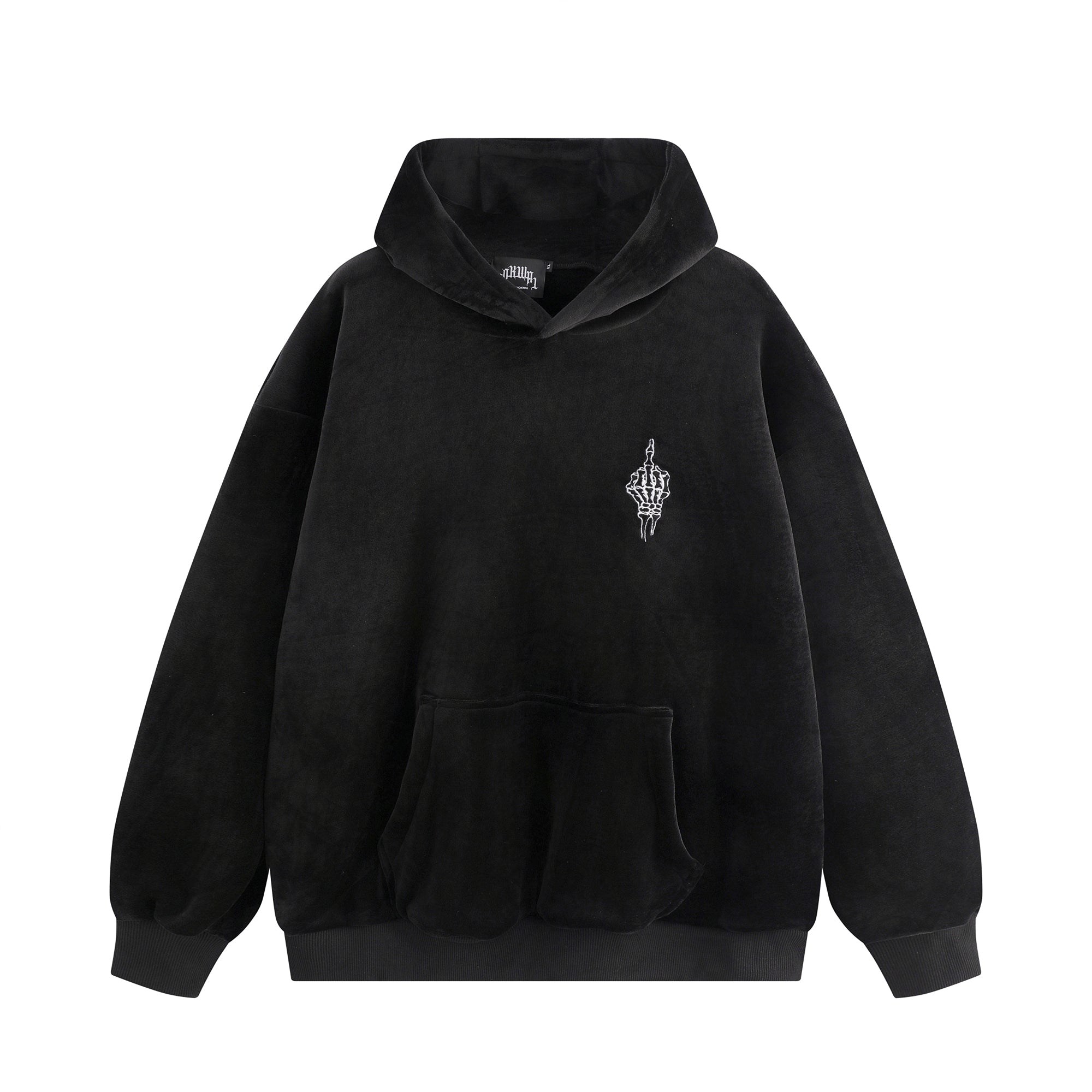 Velvet Middle Finger Hoodie