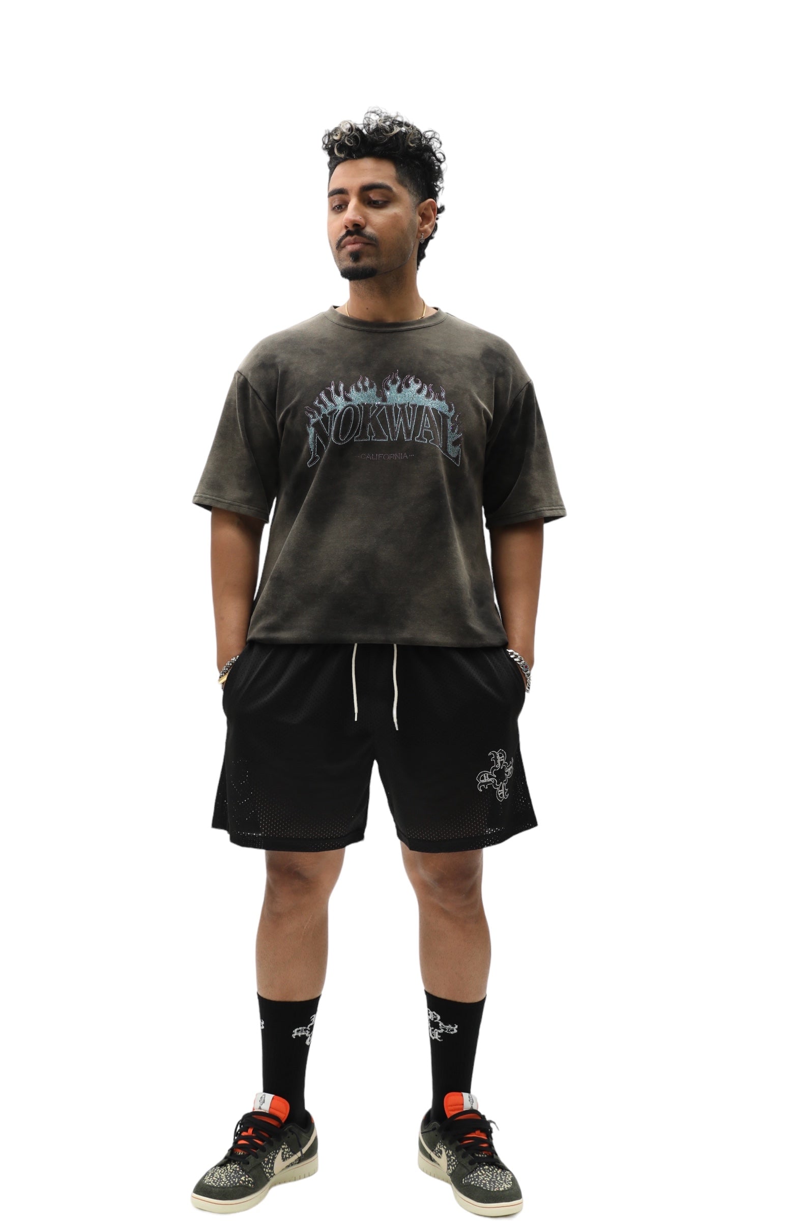 Monogram Sports Mesh Shorts - Black