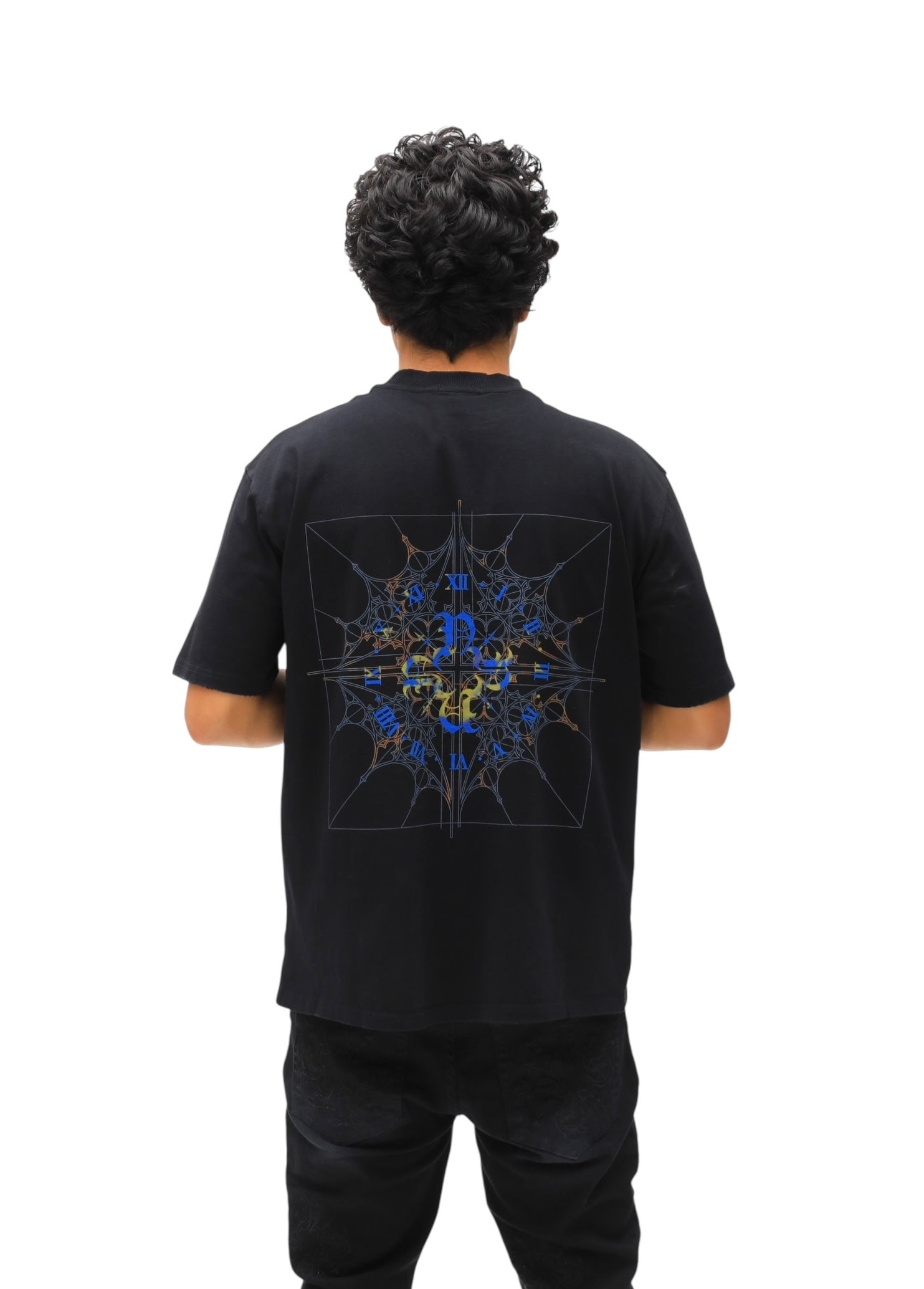 Monogram Clock Tee -Black