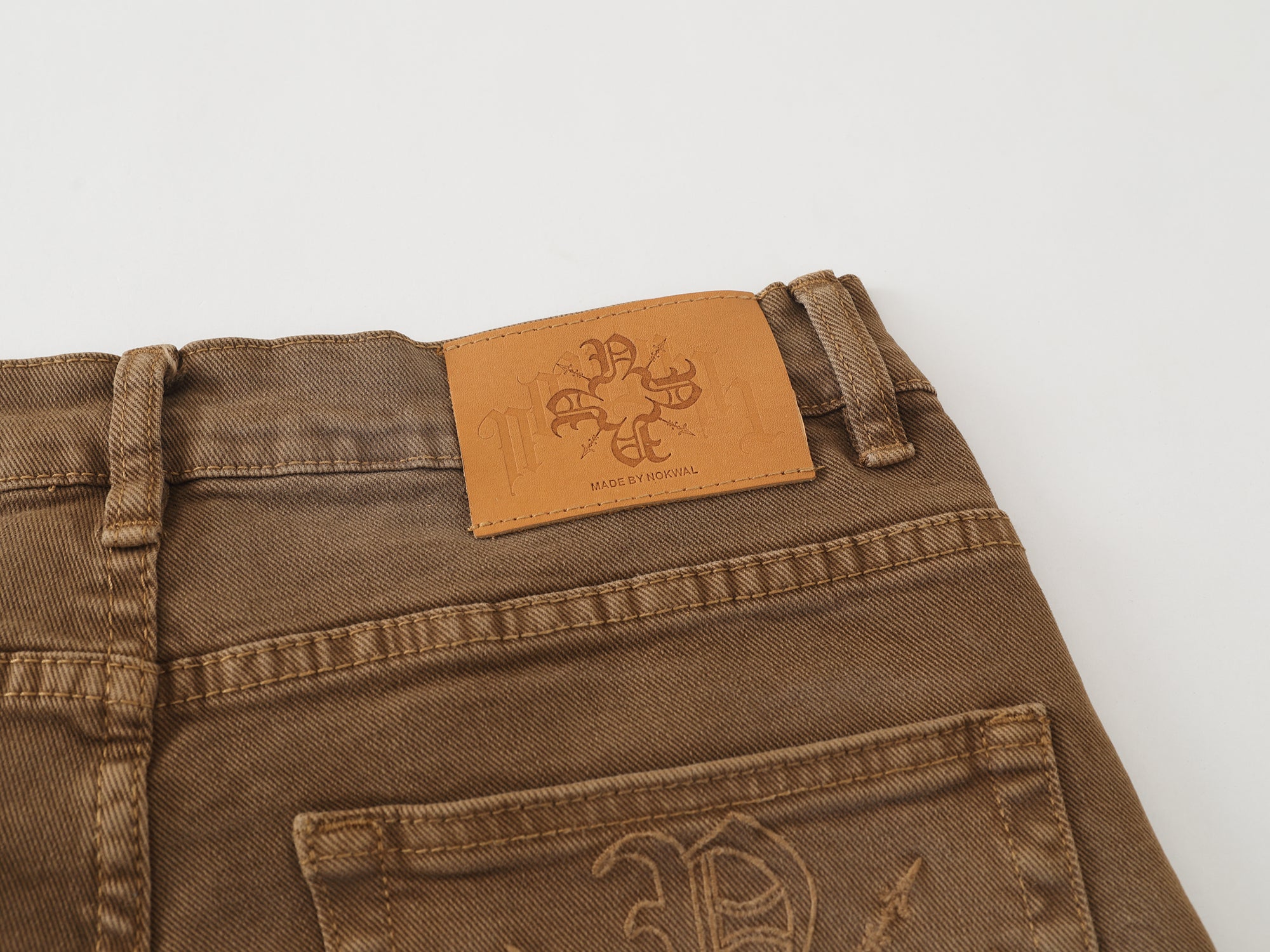 Shadow Monogram Flare Denim – Caramel
