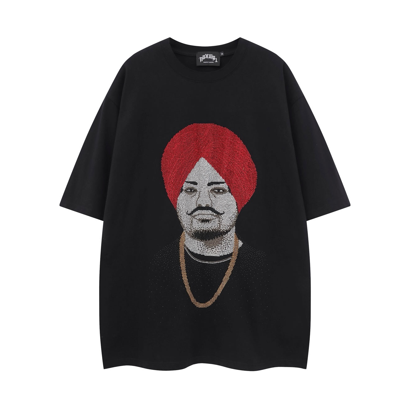 Never Fold Never Back Down Rhinestone Sidhu Moosewala T-Shirt