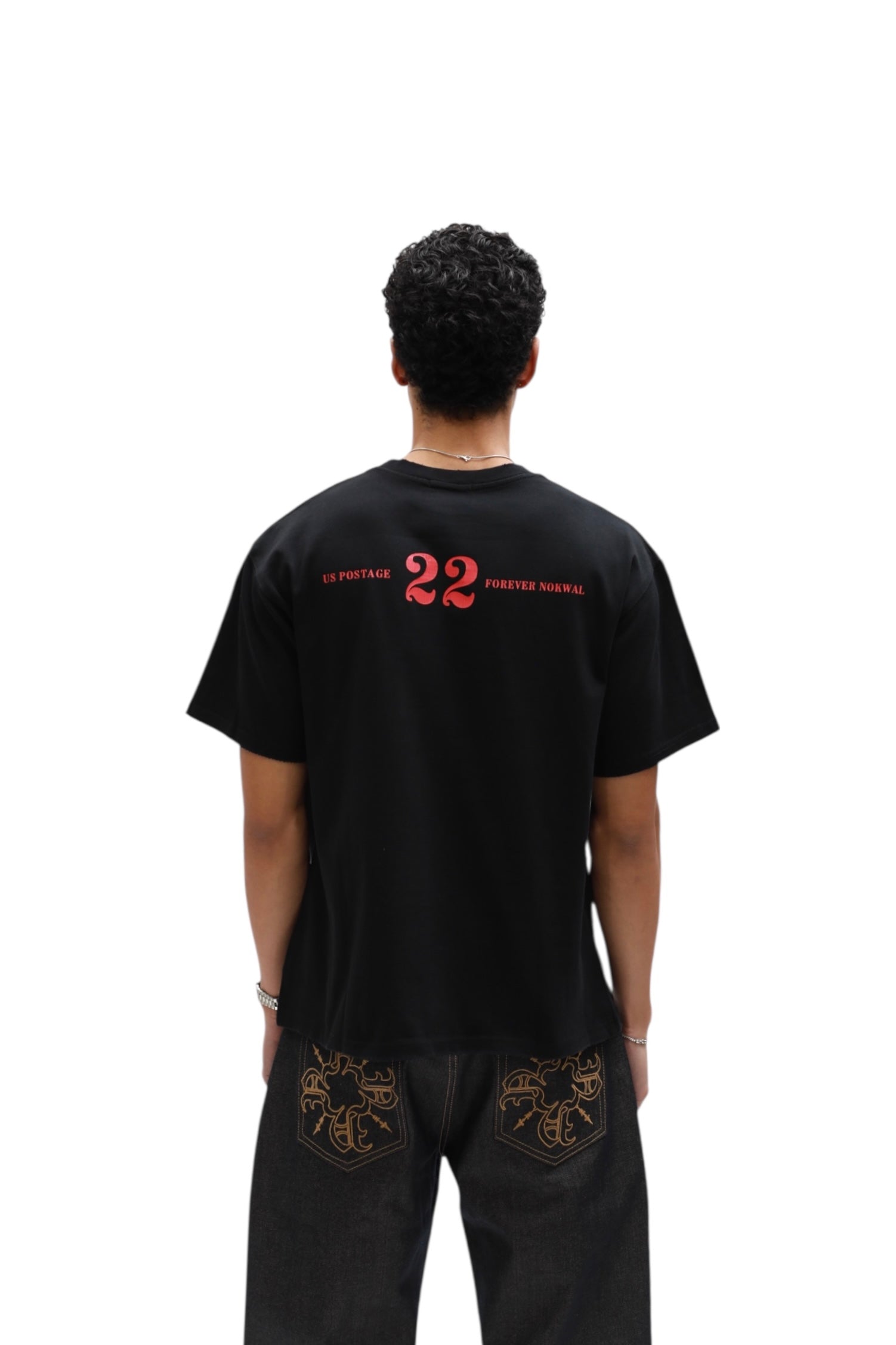 Nokwal Forever Stamp Tee-Black