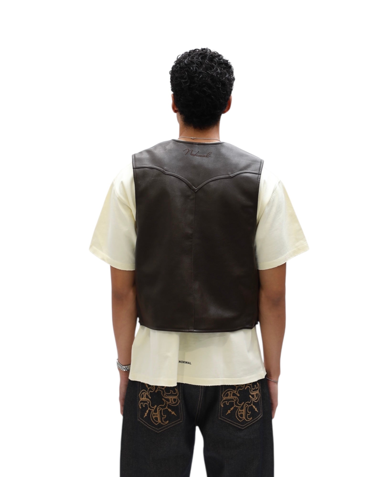 Leather Vest – Brown