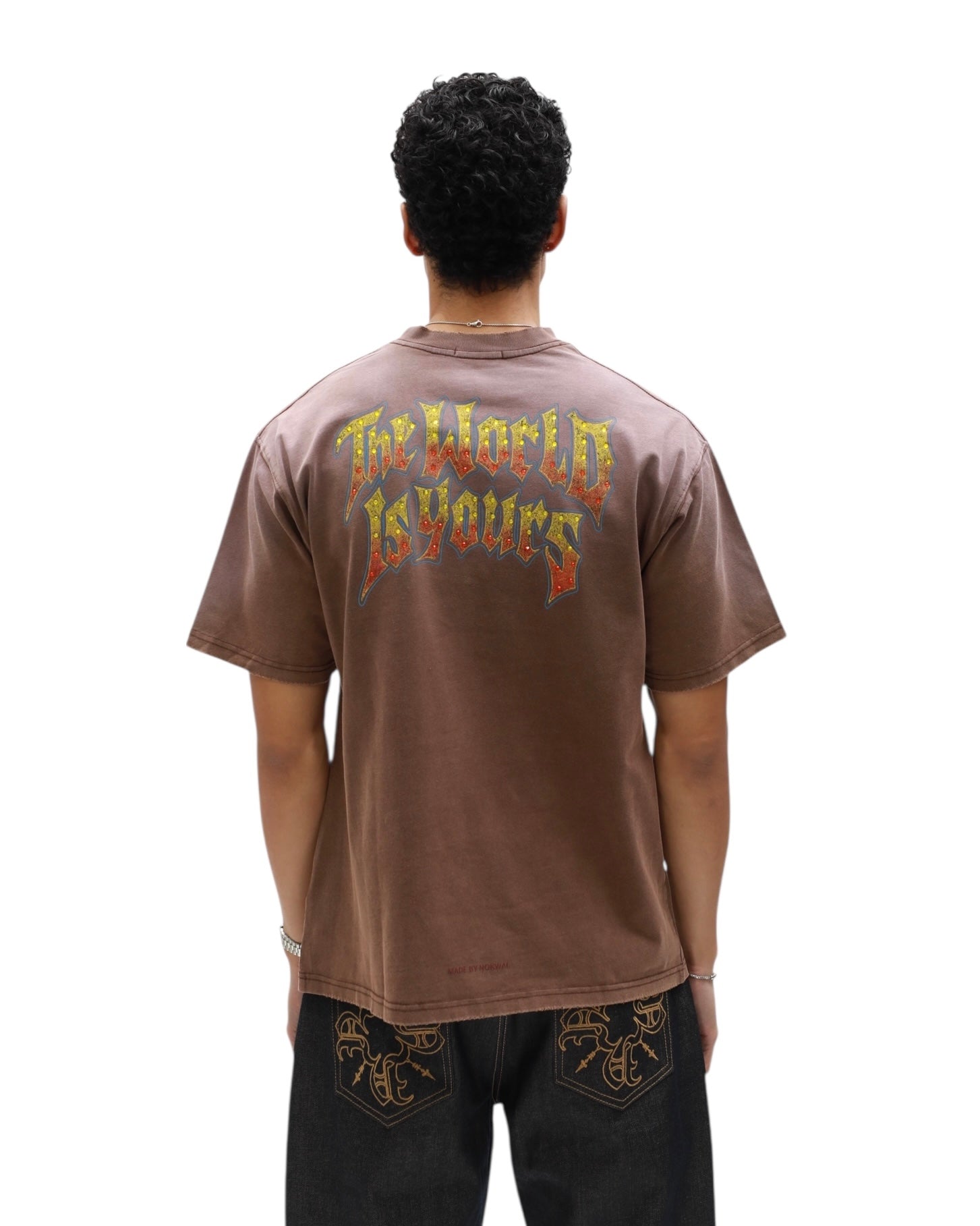 The World is Yours Tee- Brown