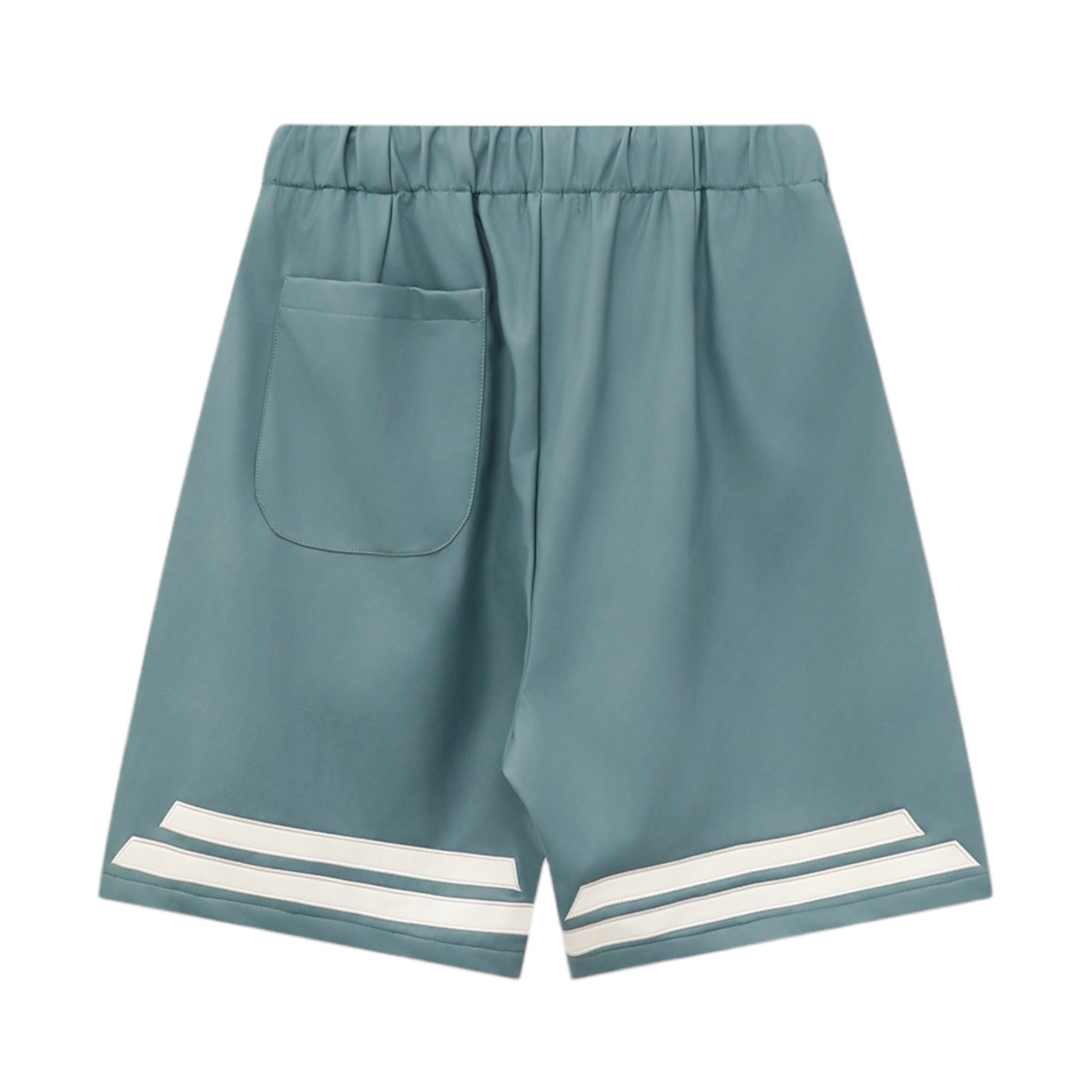 Leather Shorts -Washed Teal