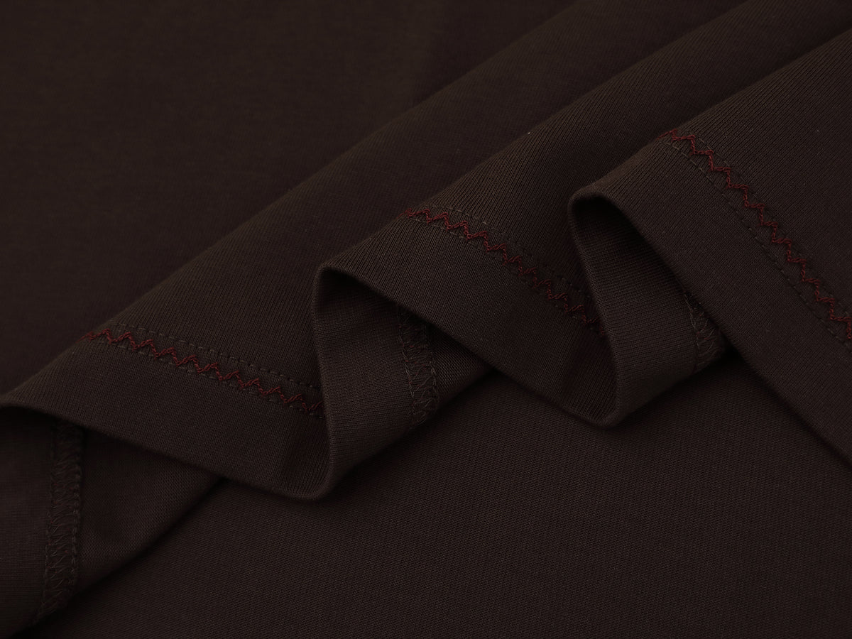 Embroidered Monogram Heritage Tee Brown
