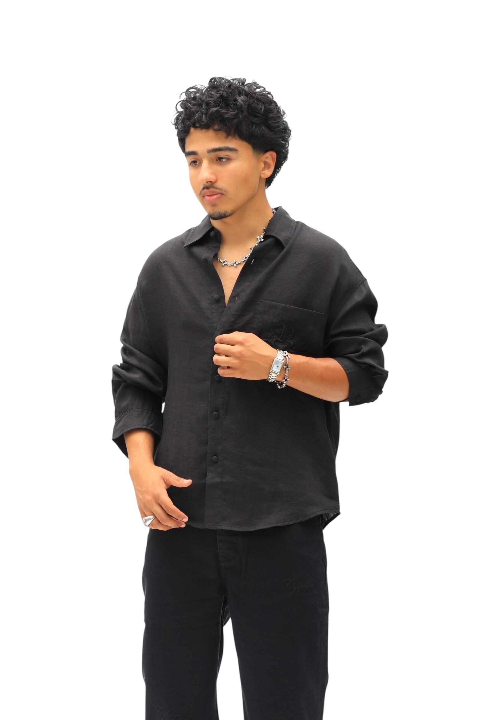 Long Sleeve Button Down Monogram Bloom Shirt