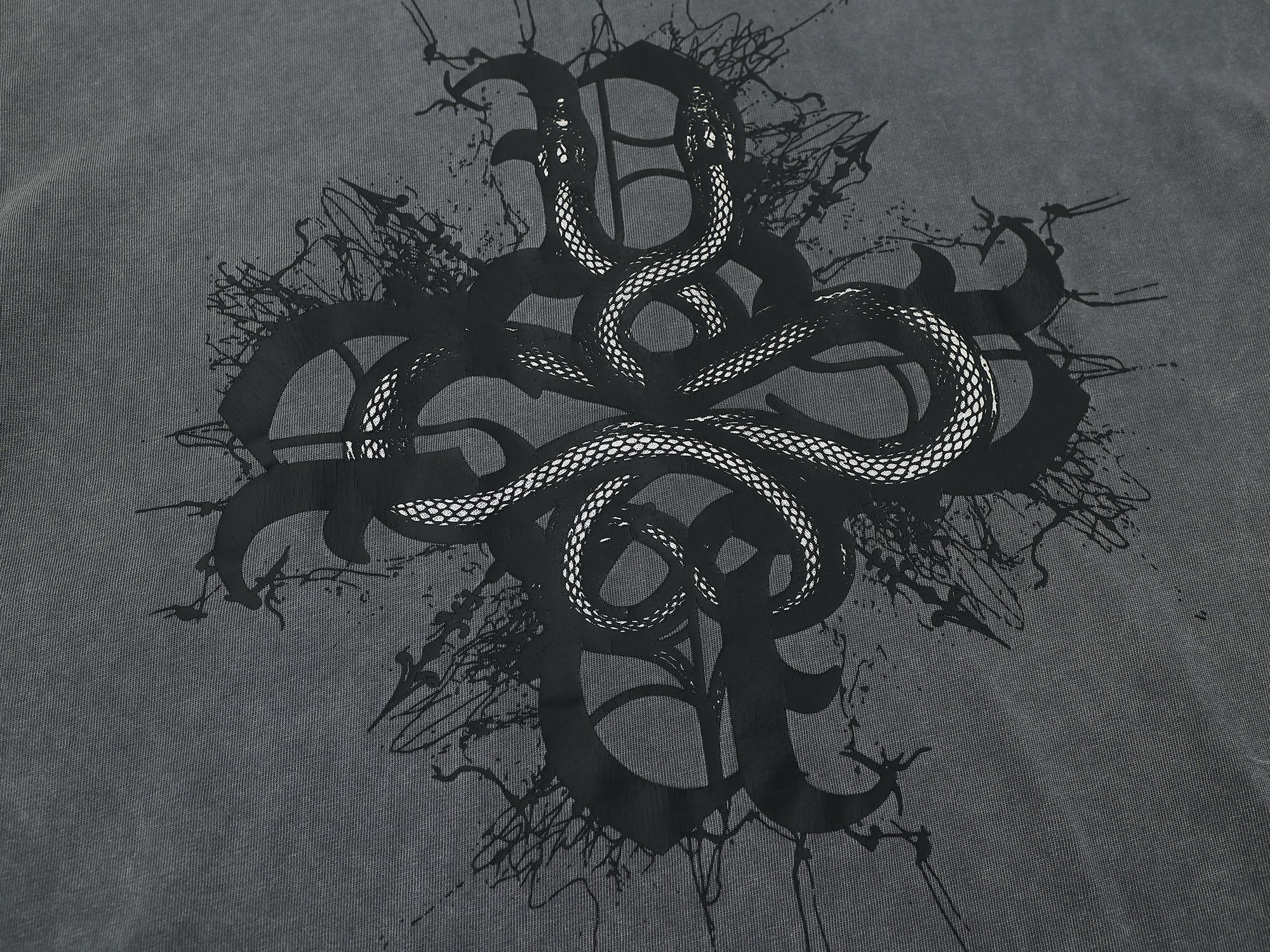 Dual Snake Tee -Grey