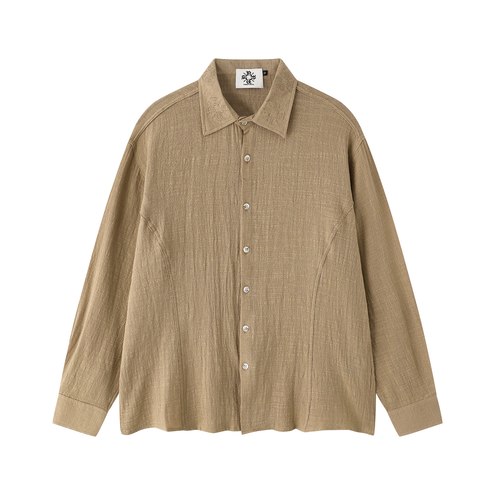 Nokwal Tailored Lenin Shirt- Sand