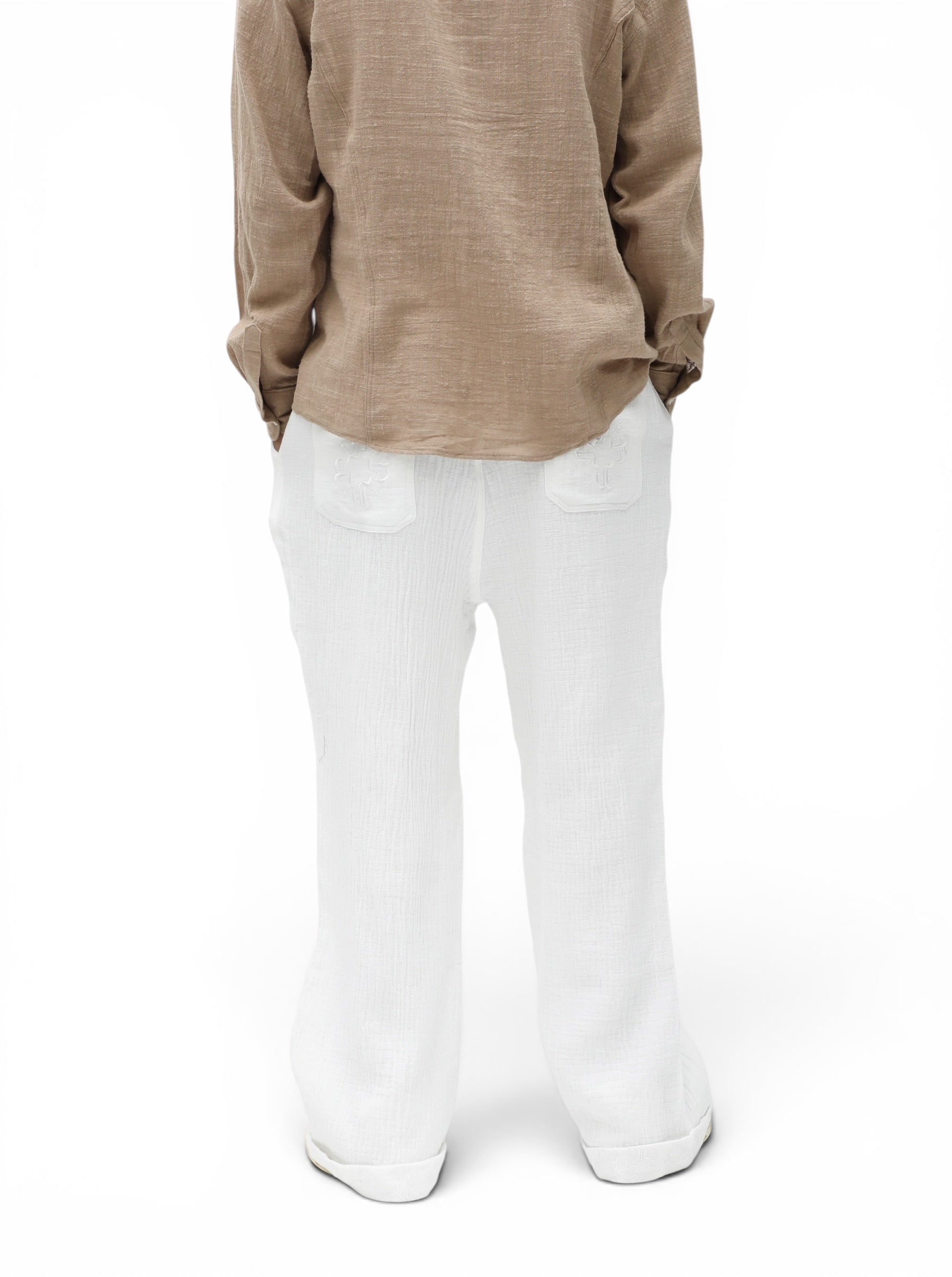 Flow Texture Pants- White