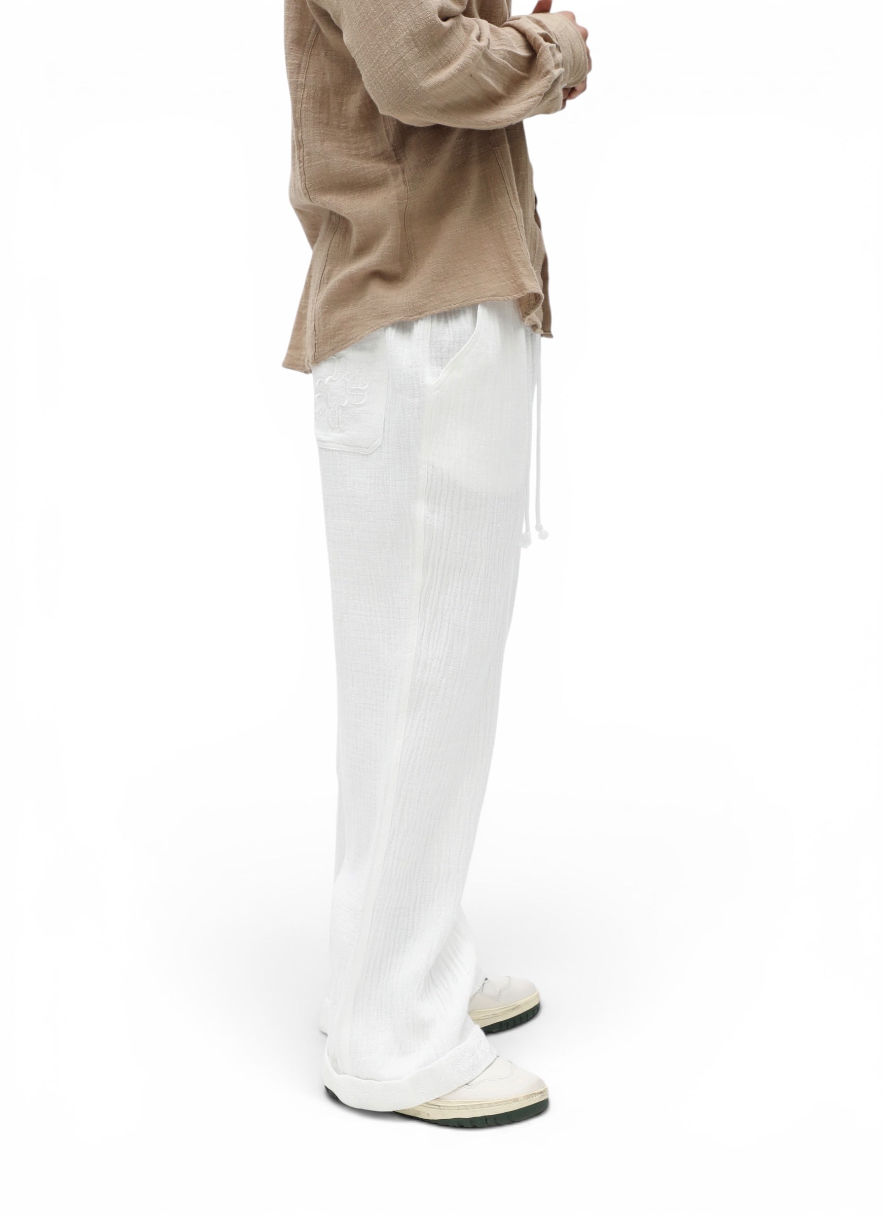 Flow Texture Pants- White