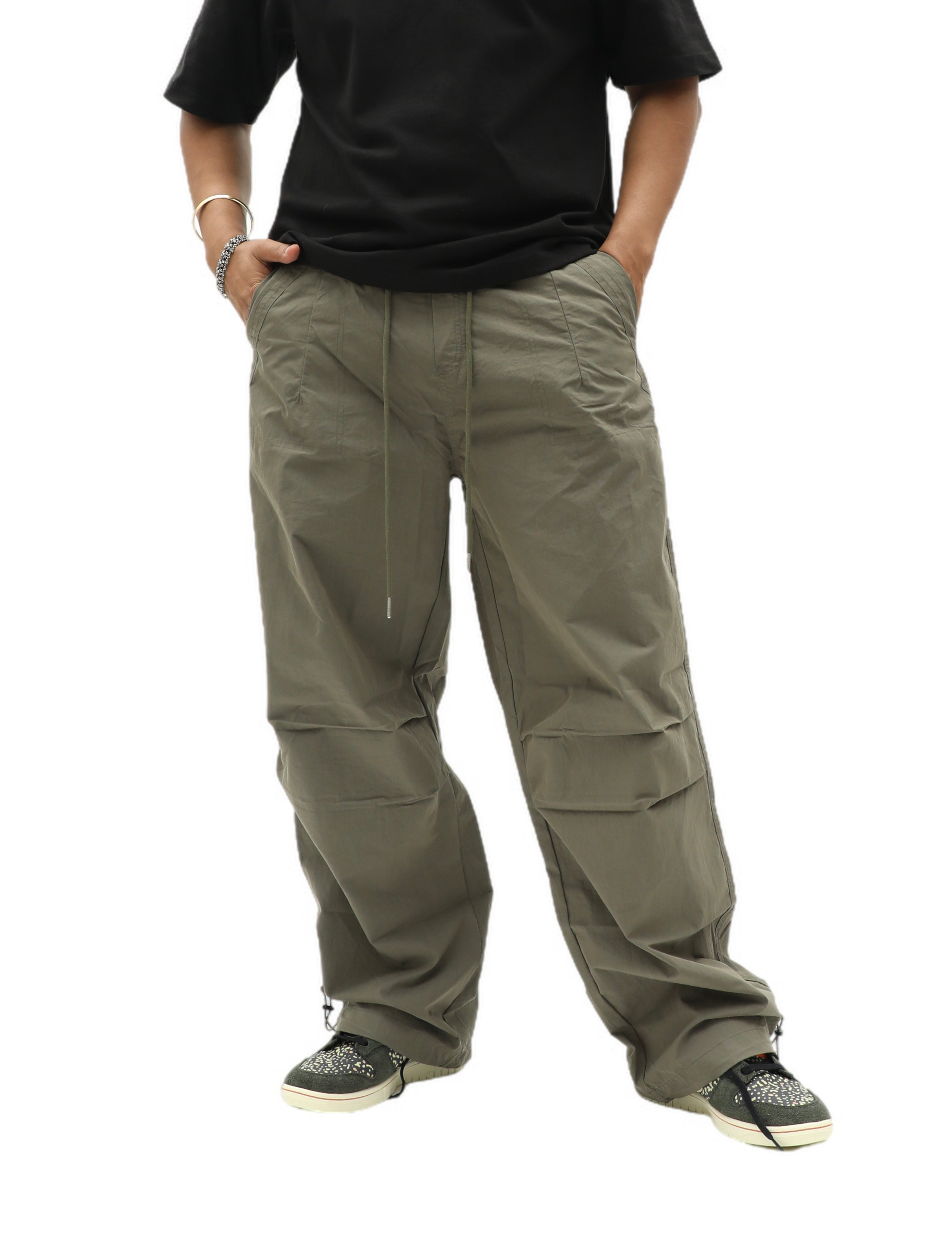 Tech Baggy Trousers - Olive