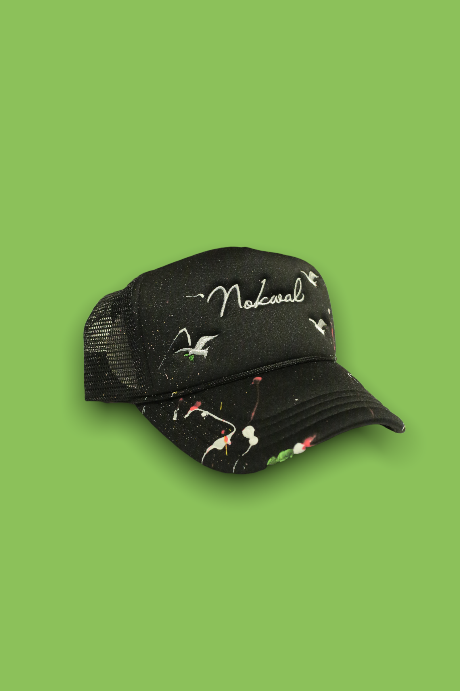 Nokwal Signature Black Foam Trucker Hat - WITH PAINT