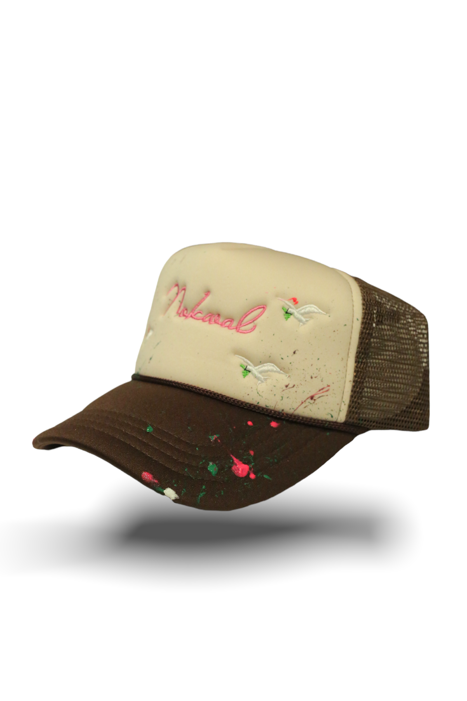 Nokwal Signature Brown Foam Trucker Hat - WITH PAINT