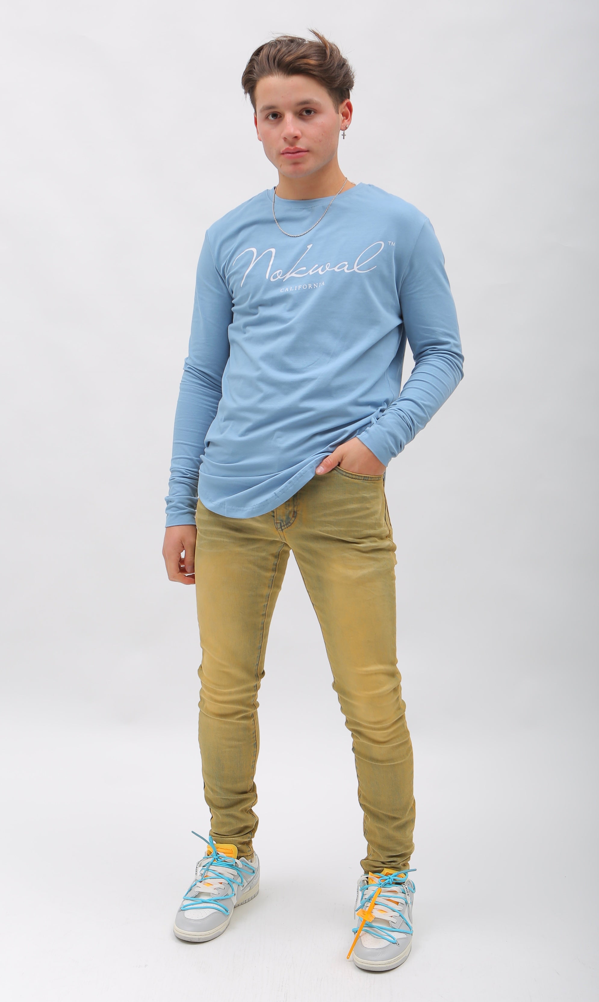 Signature Long Sleeve T-Shirt - Baby Blue