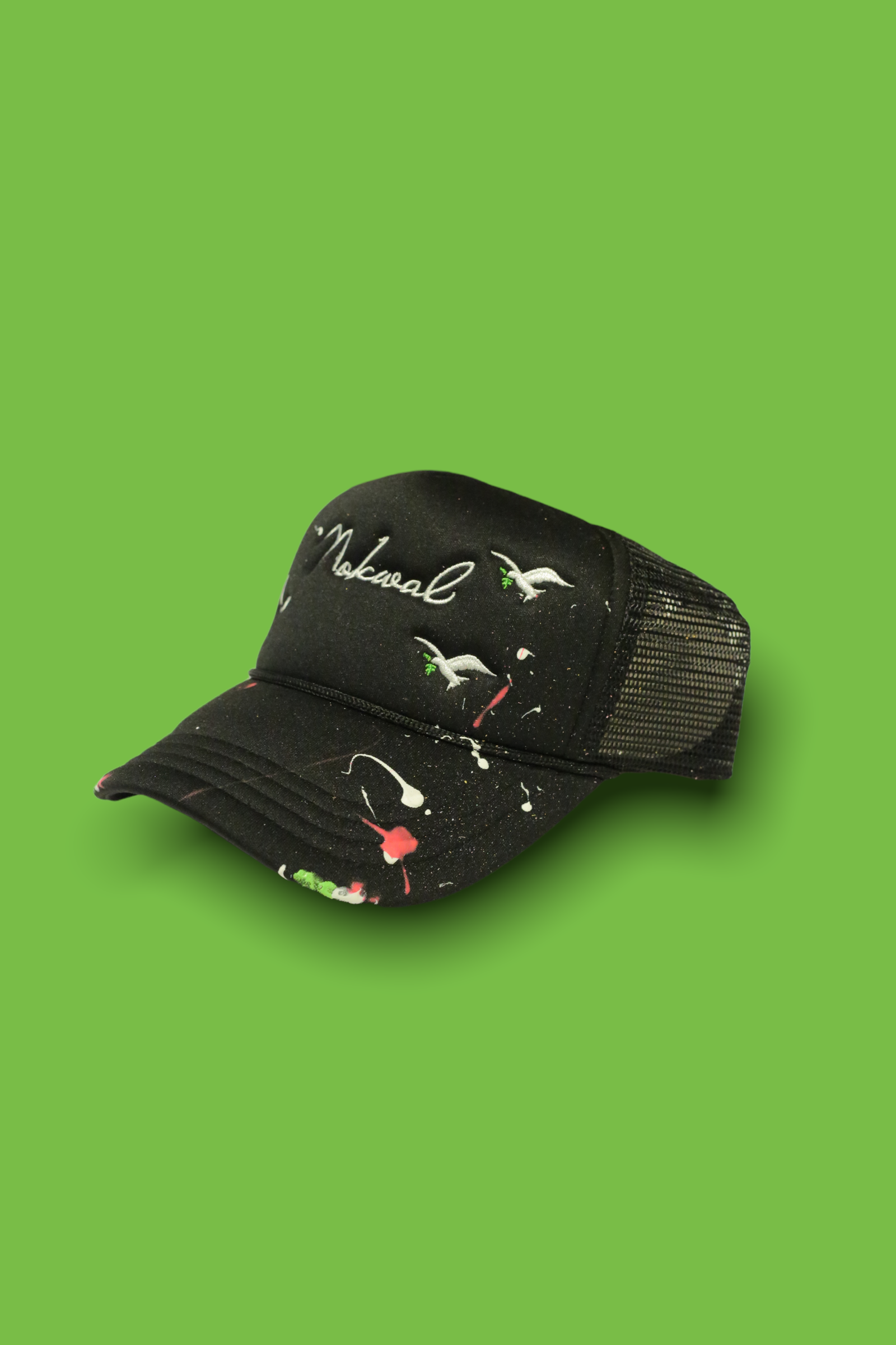 Nokwal Signature Black Foam Trucker Hat - WITH PAINT