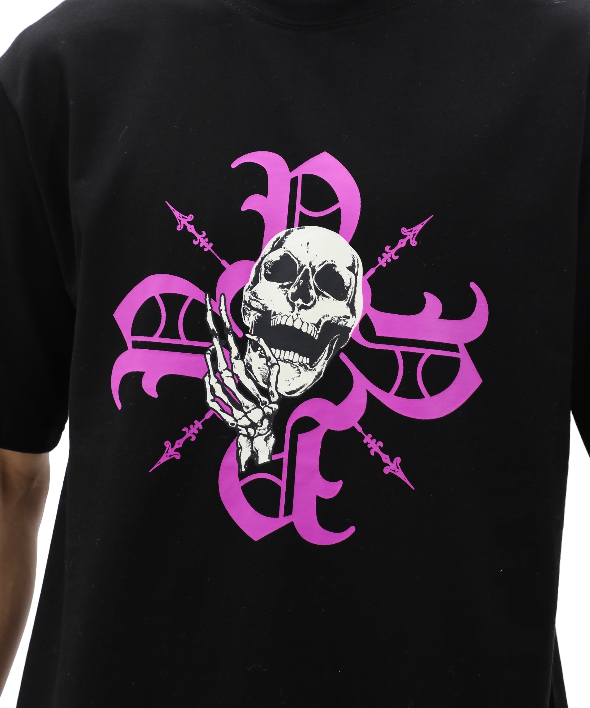 Monogram Skull Tee - Black